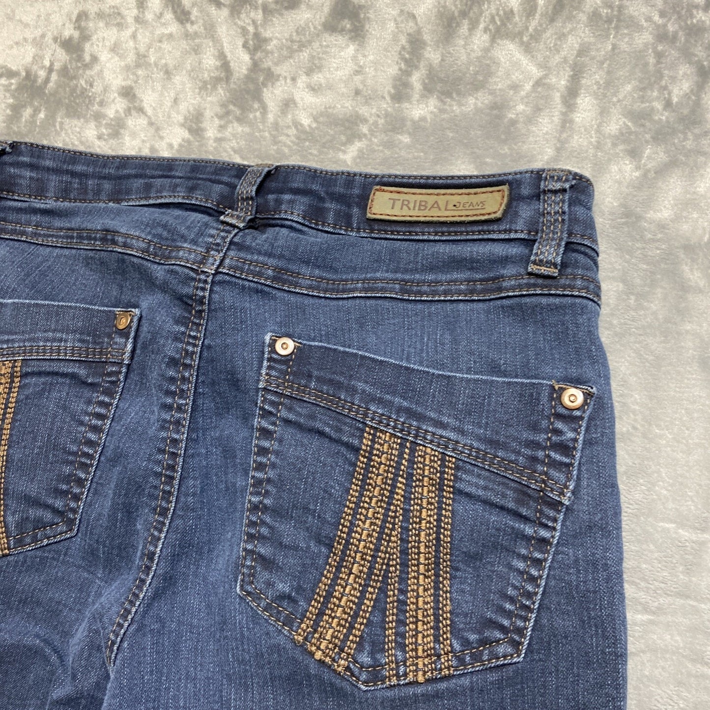 Tribal Jeans Straight Jeans Women’s Size 8 Dark Blue Stretch Denim