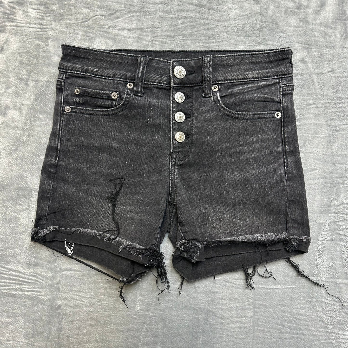 New American Eagle Cut-Off Jean Shorts Women's Size 2 Black