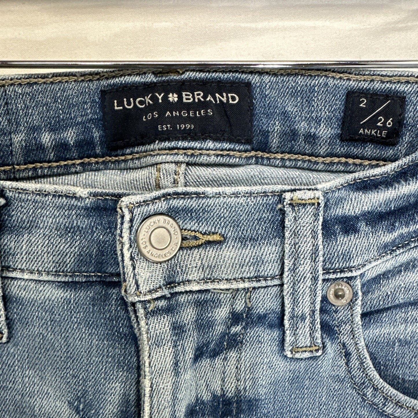 Lucky Brand Jeans Womens 2/26 Blue Bridgette High Rise Skinny Denim Light Wash