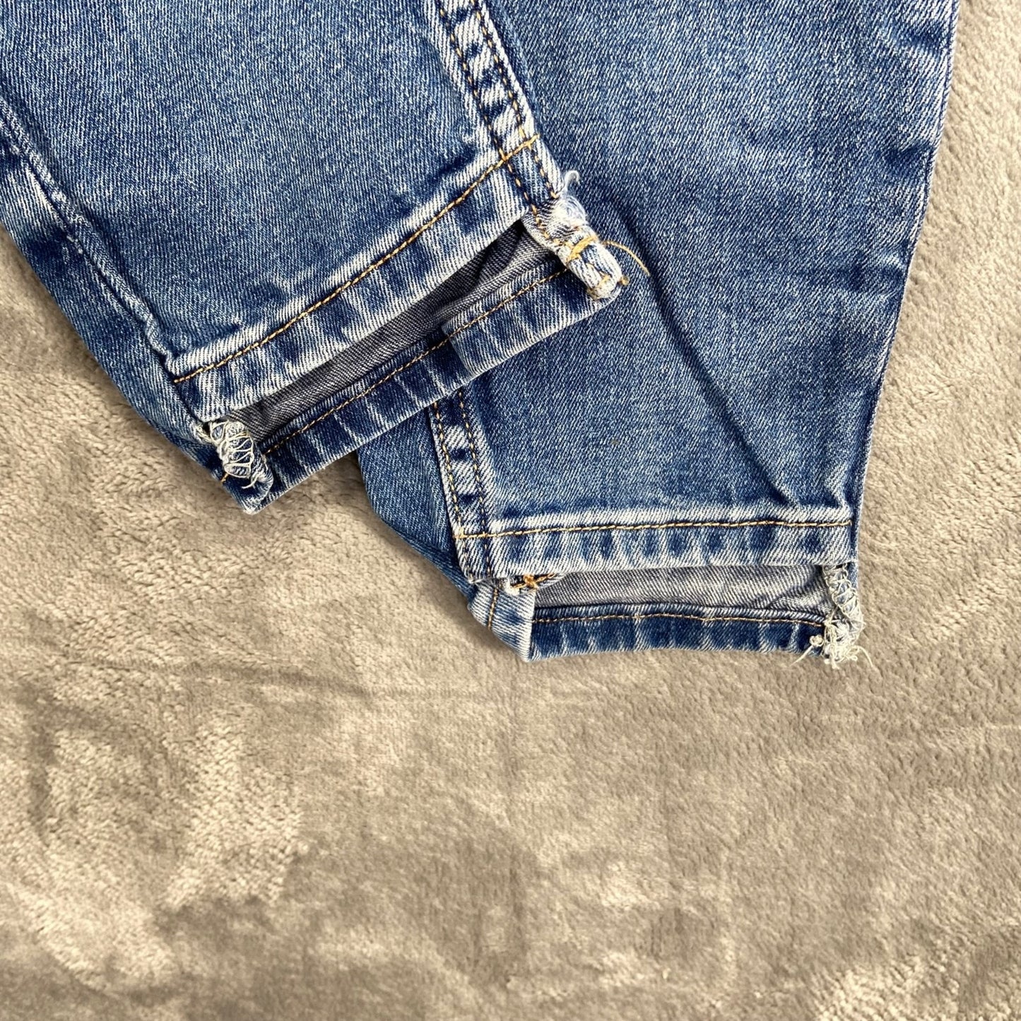 Zara Basic Z1975 Distressed Skinny Jeans Women's Size 36 Blue Denim