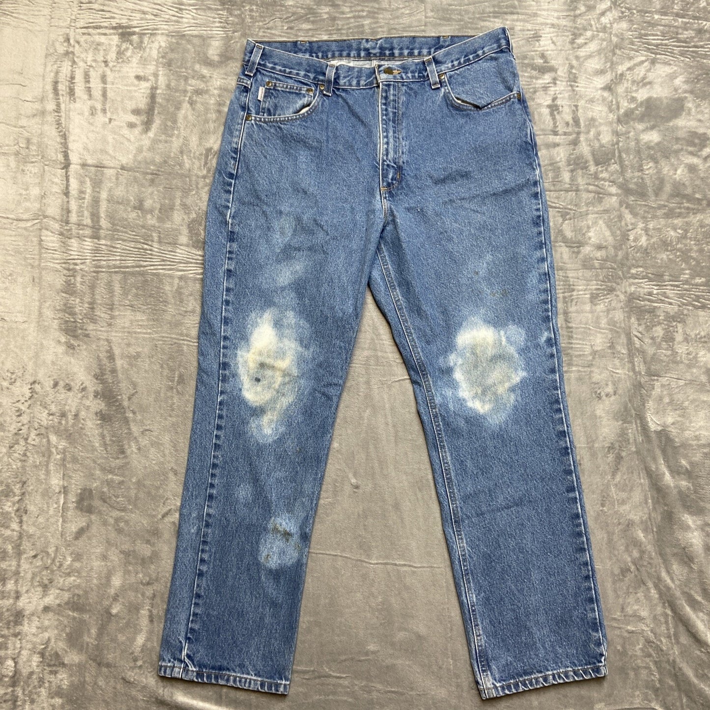 Lot of 2 Carhartt Relaxed Fit Work Jeans Men's 38x30 Blue Grade A/B Wholesale