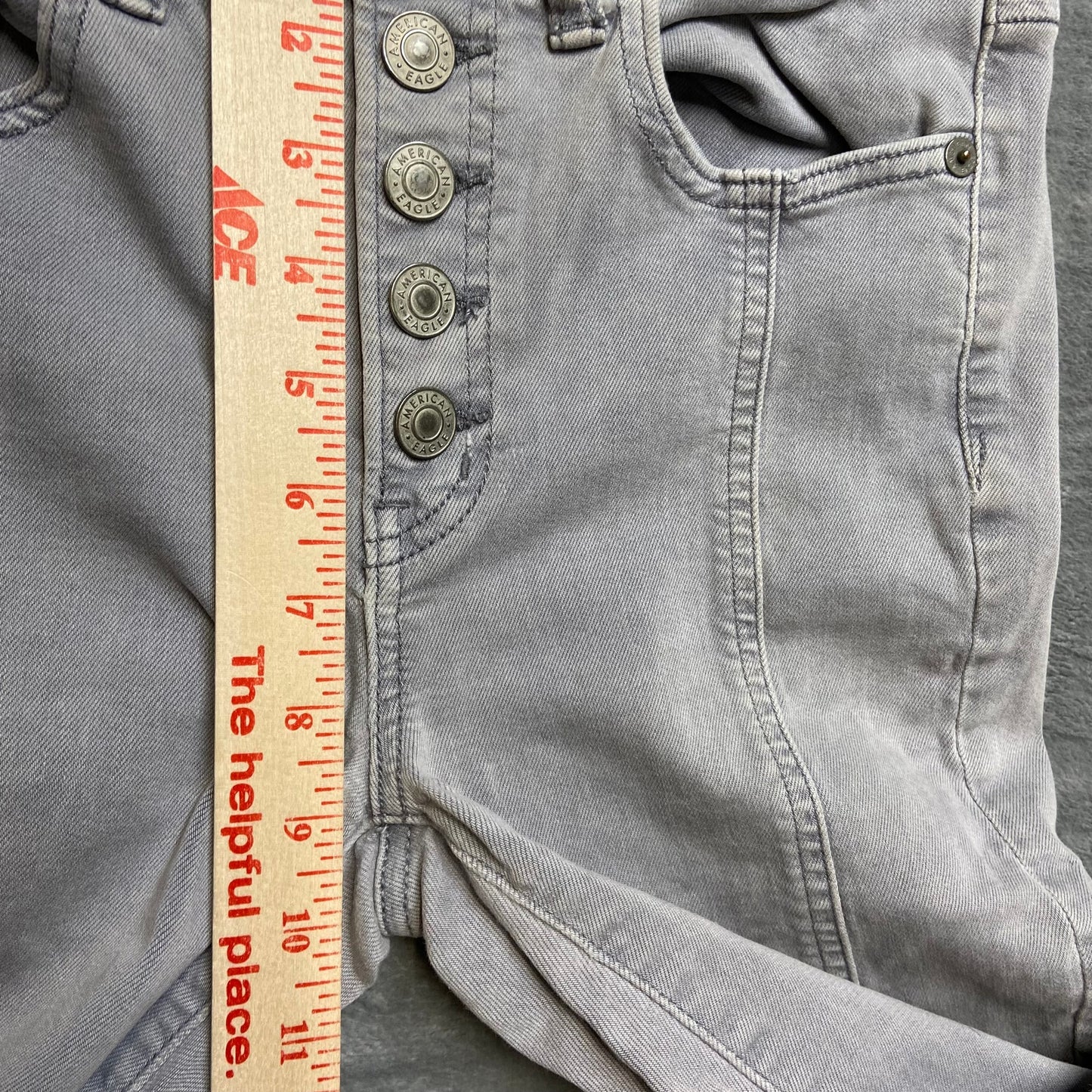 American Eagle Ne(x)t Level Stretch Hi Rise Jegging Women's Sz 4 Gray Denim