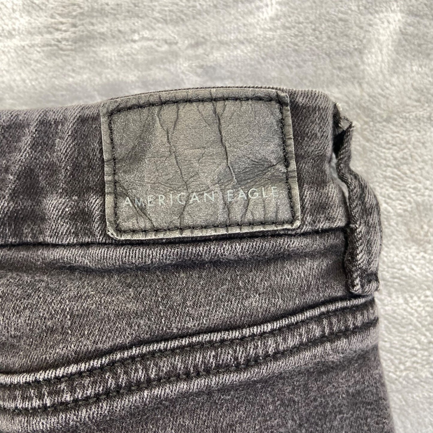 American Eagle Women's Skinny Jeans Size 0 Short Black Denim