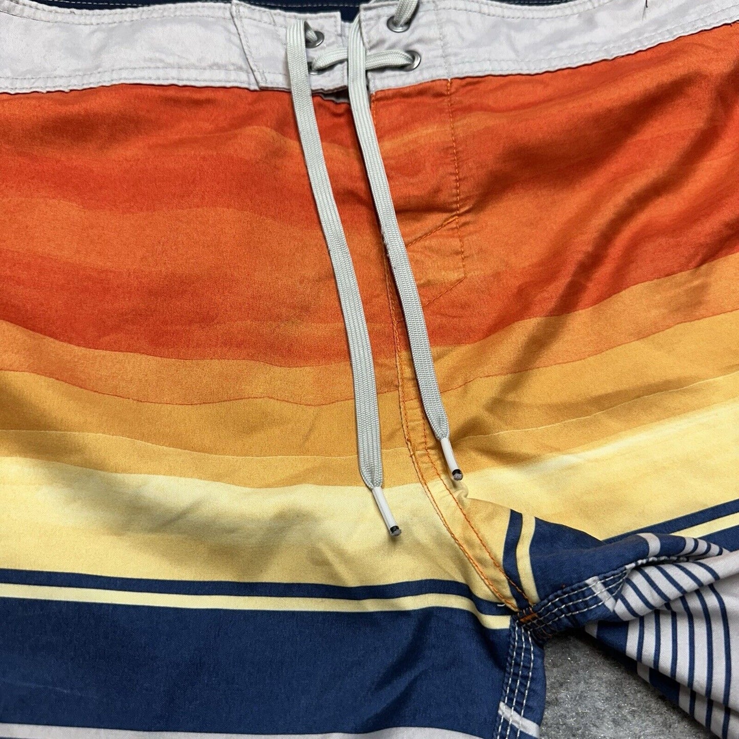 Oneill Board Shorts Men's Size 32 Orange Gray Sunset Swim Shorts