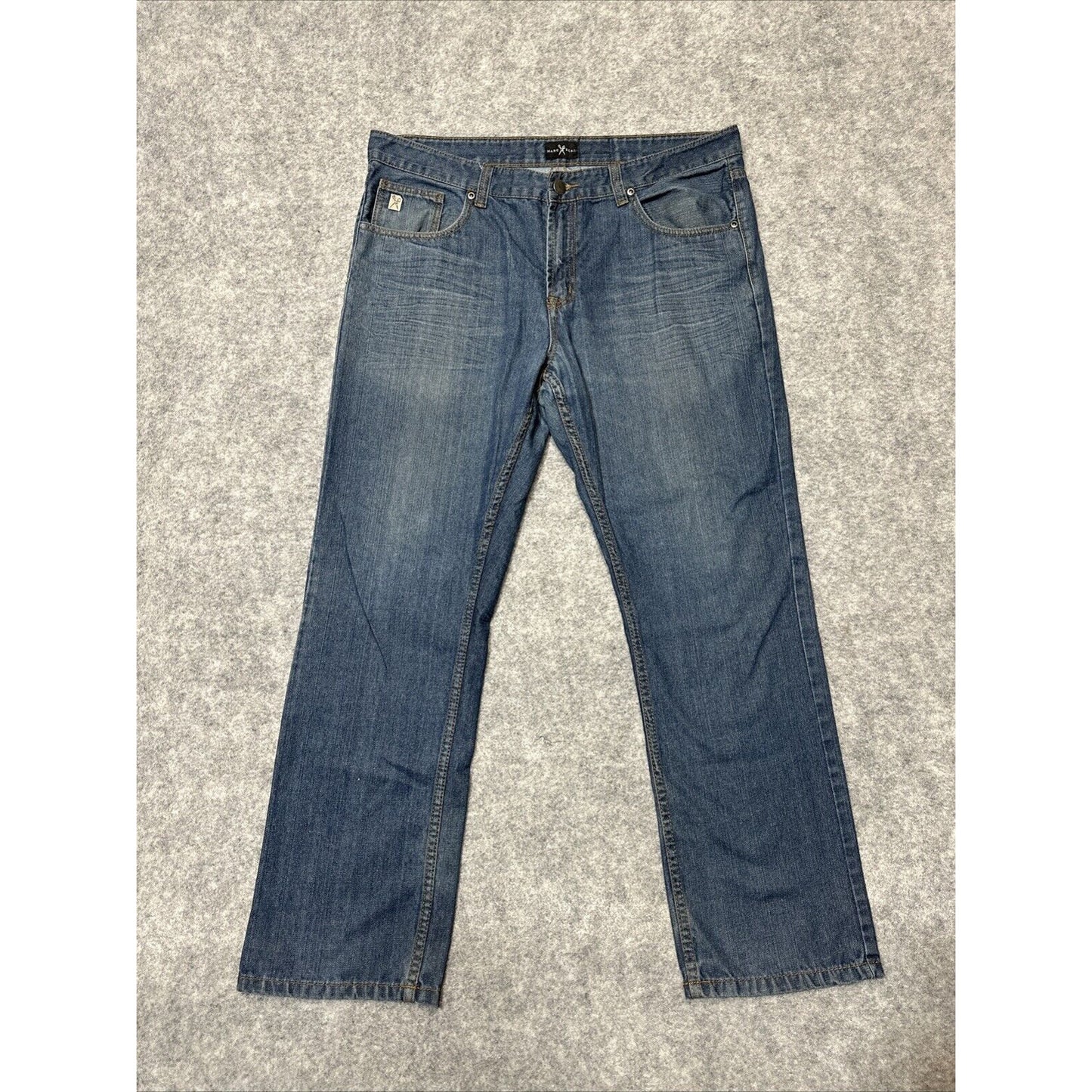 Marc Ecko Men's Straight Jeans Size 38x30 Blue Medium Wash Denim