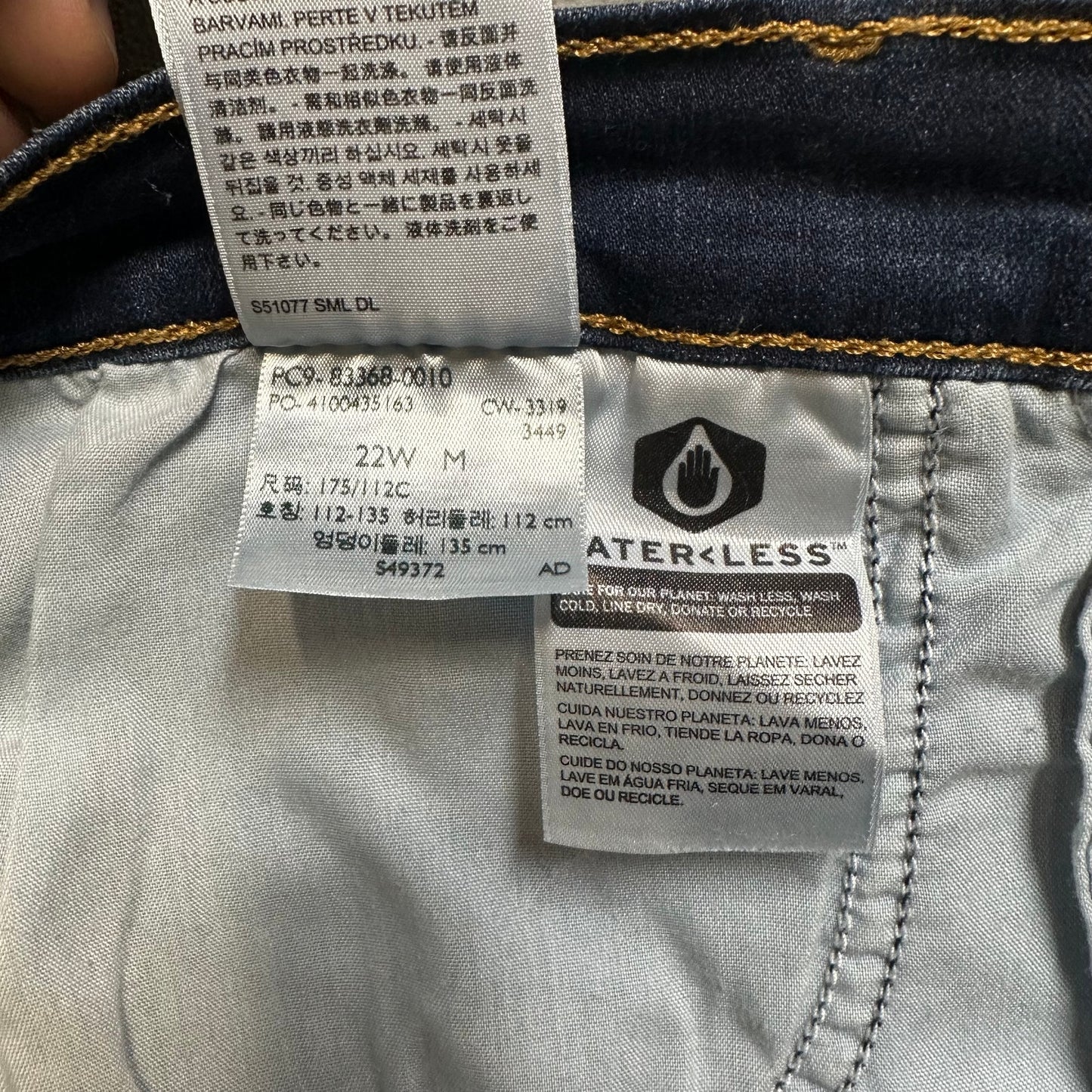 Levi's 721 High Rise Skinny Jeans Men's Size 22W Blue Denim
