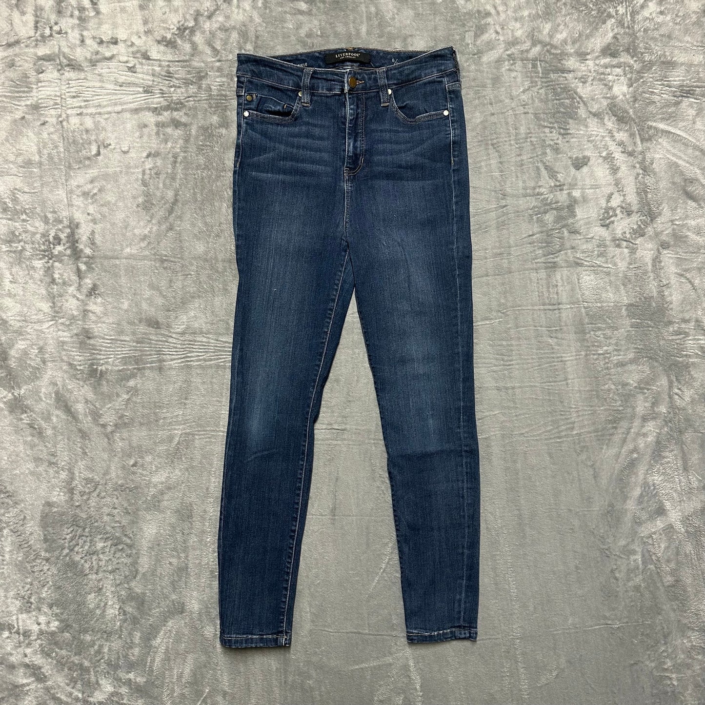 Liverpool Los Angeles High Rise Ankle Skinny Jeans Women's Size 8 Blue Denim