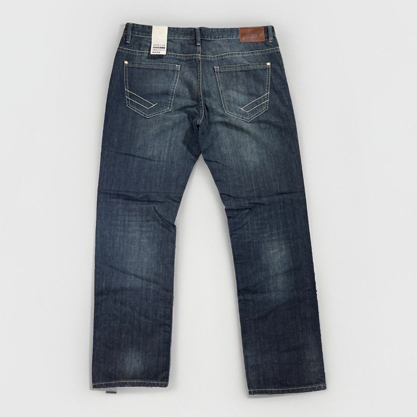 New Mexx Regular Straight Leg Jeans Men's Size 36x34 Dark Blue Denim