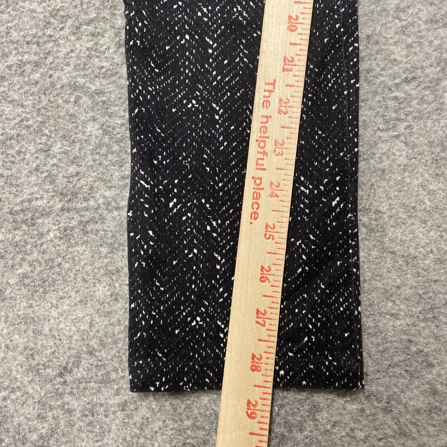Banana Republic Sloan Slim Fit Pants Women's 6 Black White Speckled Zip Pocket