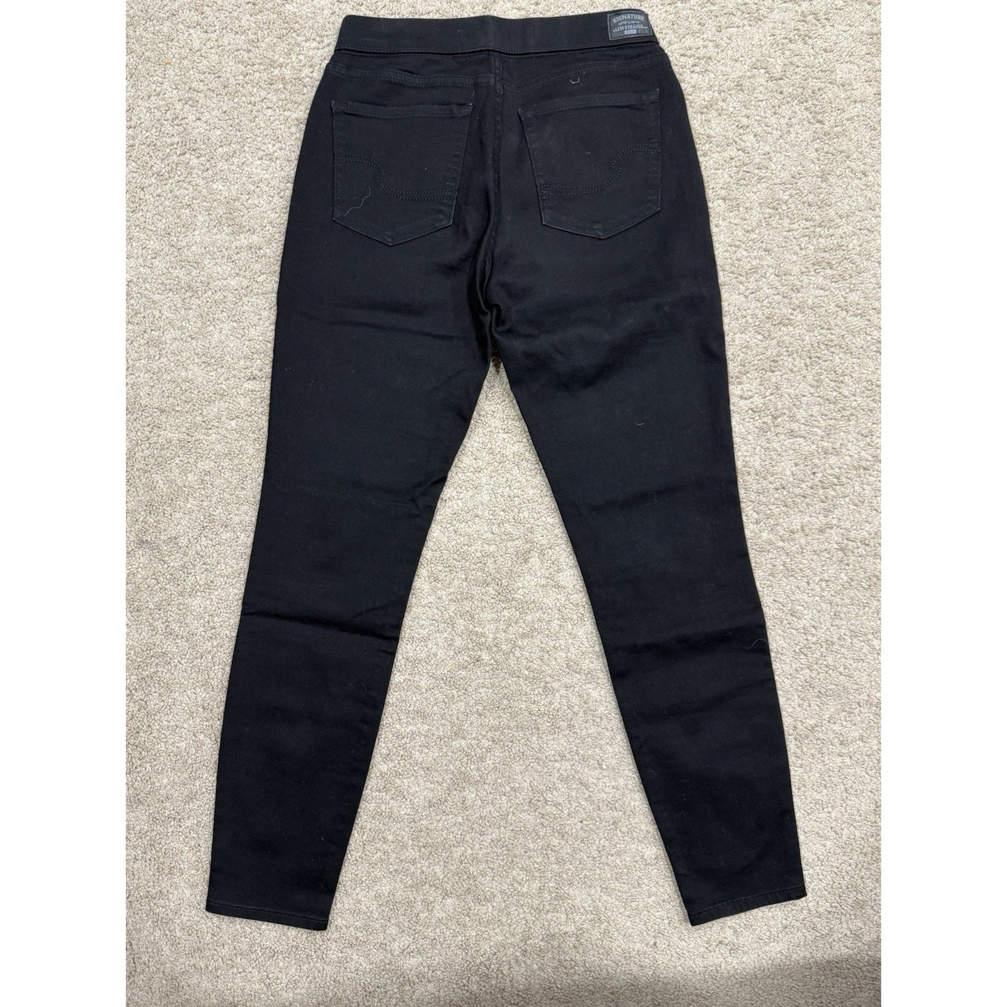 Levi Signature Gold Pull On Skinny Jeans Black 28x30 Women’s