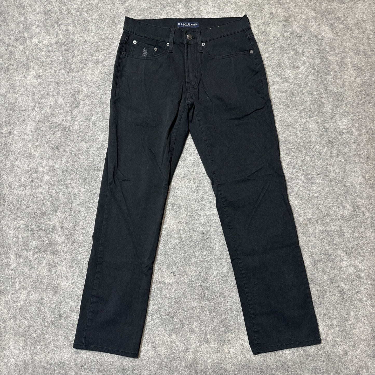 US POLO ASSN. Activate Stretch Men's Straight Jeans Size 29x30 Black Dark Denim