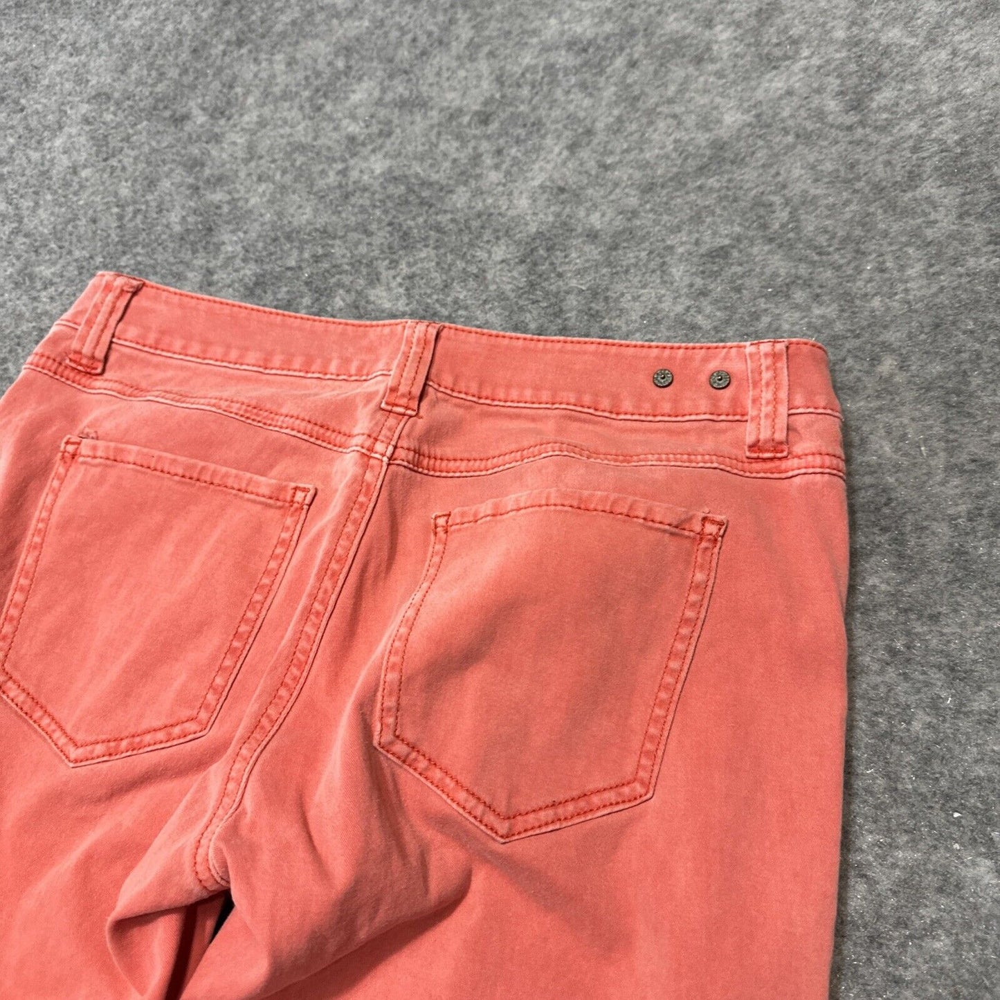 CAbi Women's Skinny Jeans Size 4 Red Peach Light Wash Denim