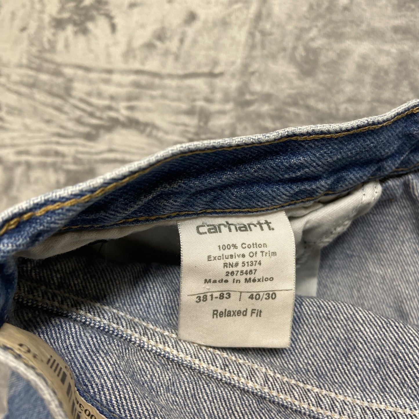 Lot of 4 Carhartt Relaxed Fit Jeans Men's 40x30 Blue Wholesale Work Jeans