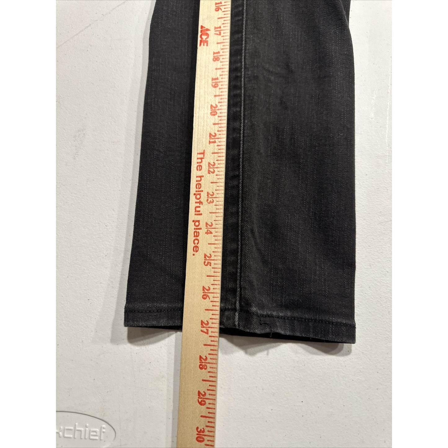 Levi's 314 Shaping Straight Women's Jeans Size 28 Black Dark Wash Denim 28x27