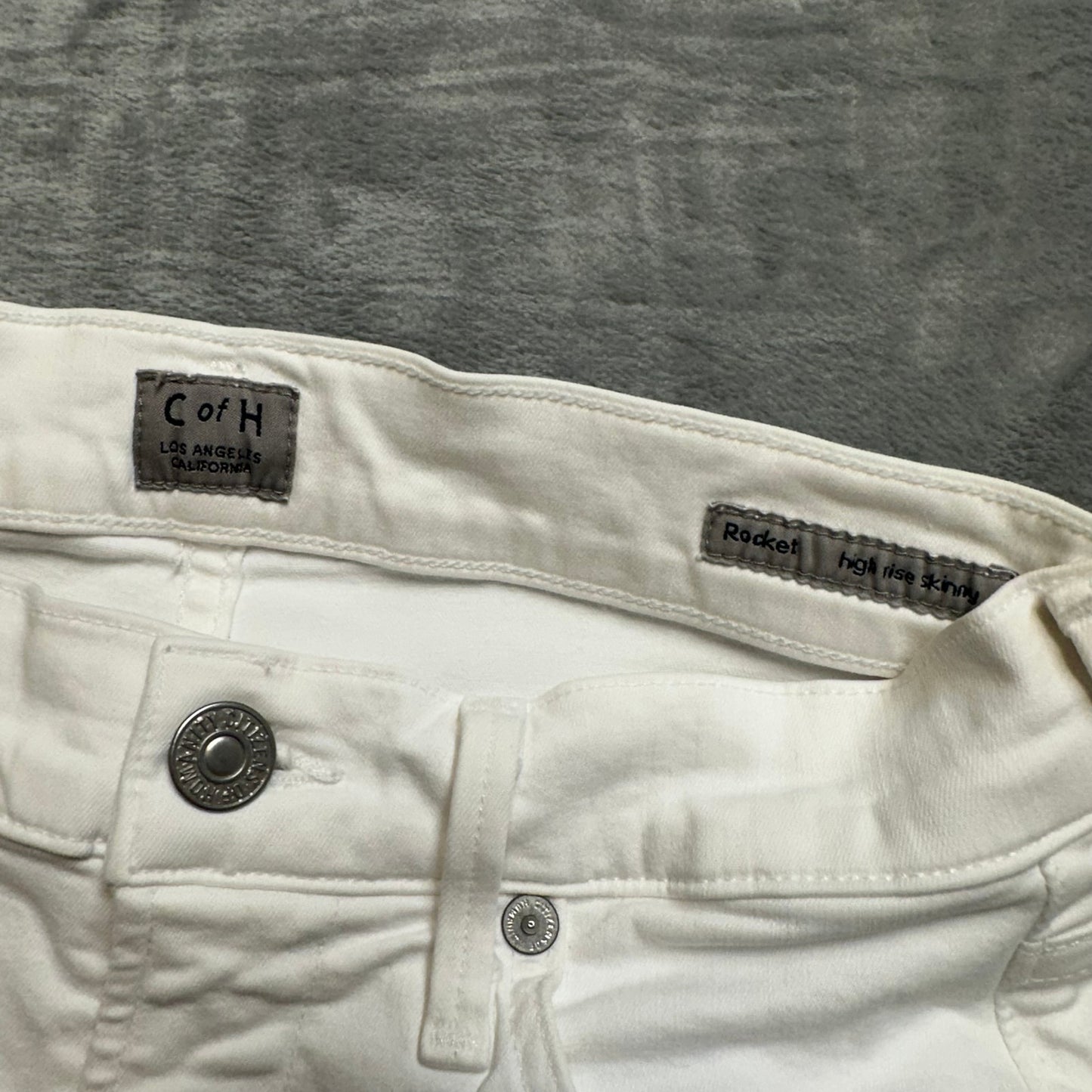 C of H Rocket Hi Rise Skinny Shorts Women's Size 24 White