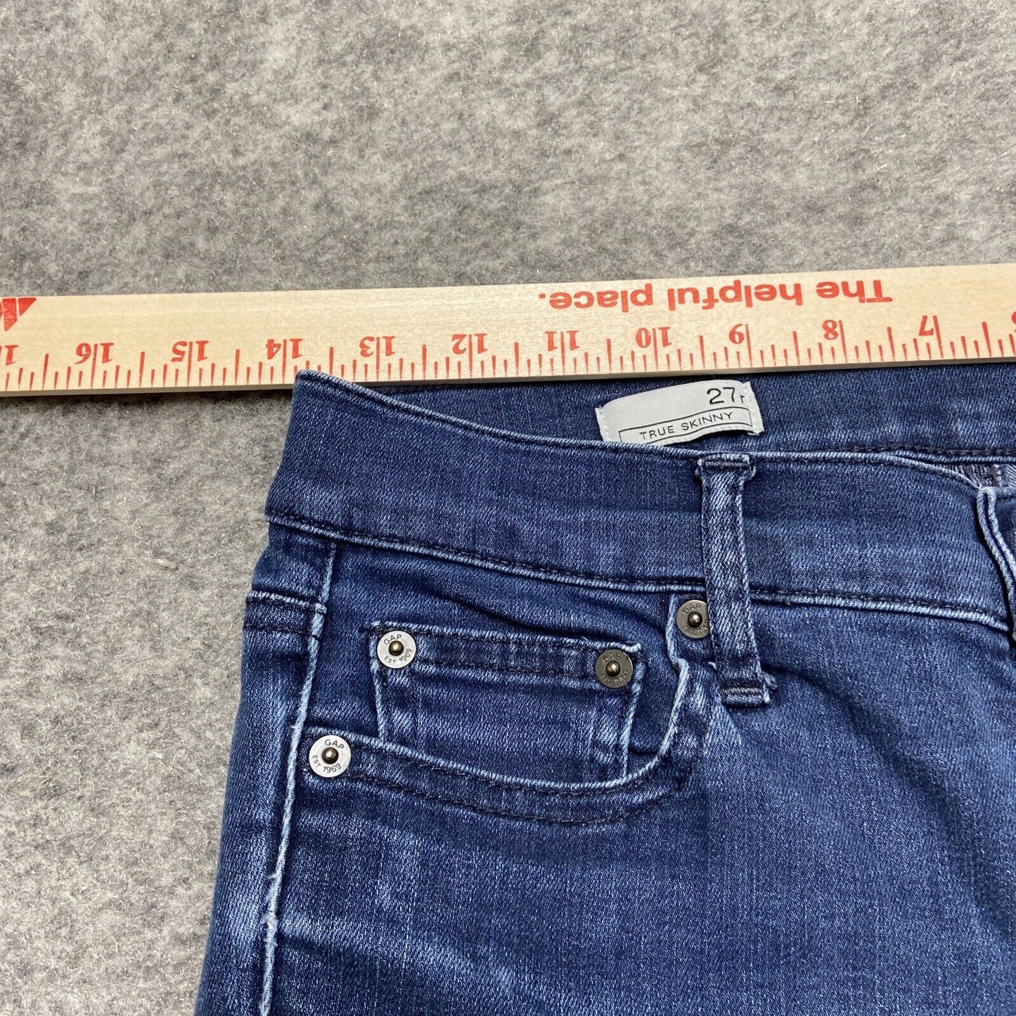 Gap 1969 True Skinny Jeans Women's Size 27r Dark Blue Denim