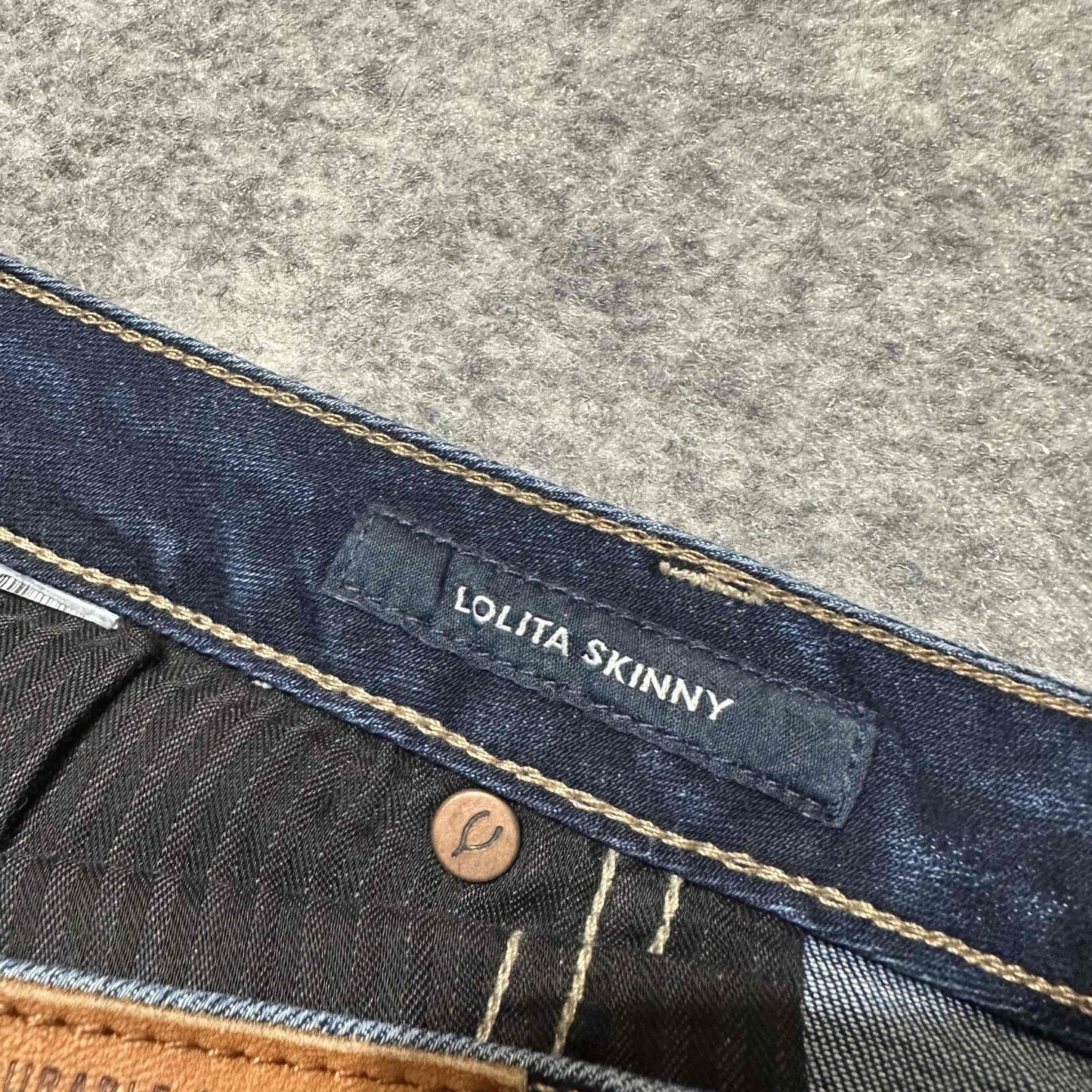 Lucky Brand Women' Lolita Skinny Jeans Size 14/32 Regular Blue Dark Wash Denim