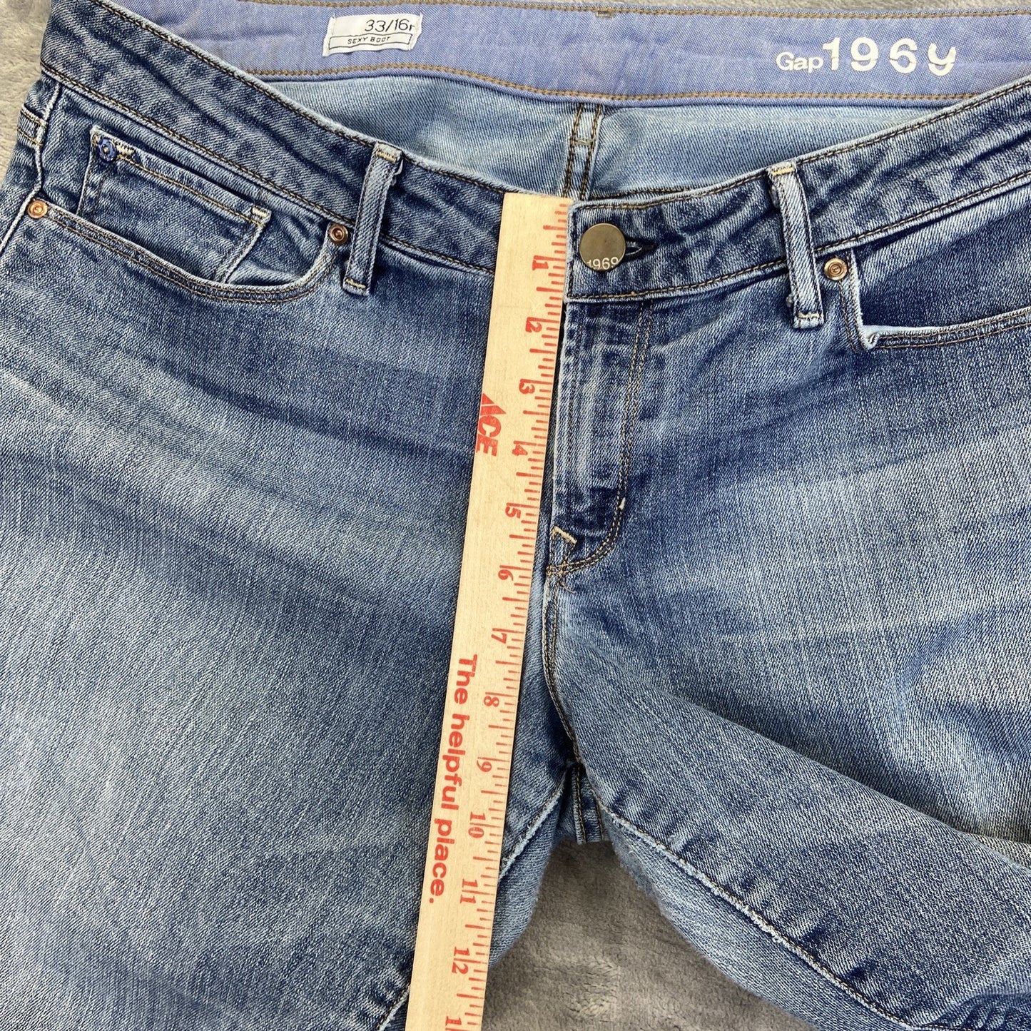 Gap 1969 Sexy Boot Cut Jeans Women's Size 33 Blue Denim