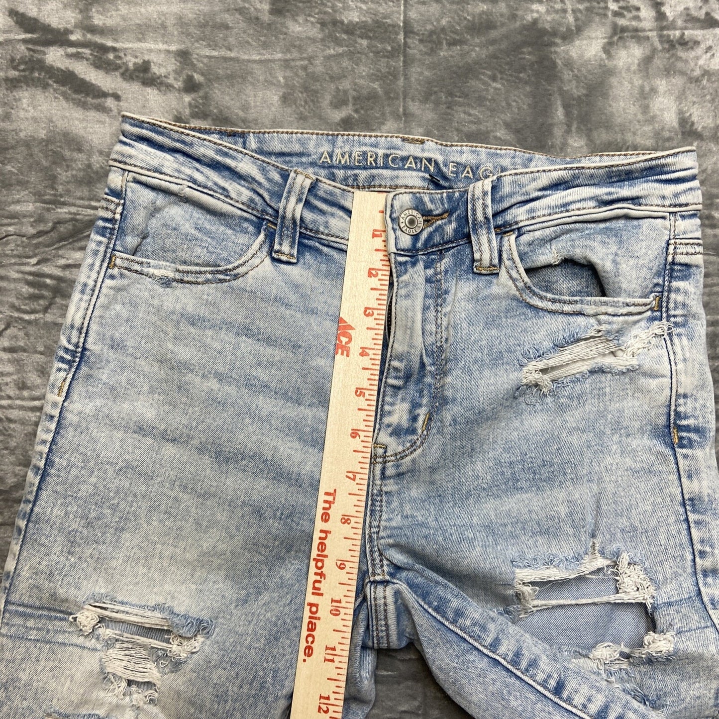 American Eagle Next Level Stretch Distressed Super Hi Rise Jegging Womens 2S
