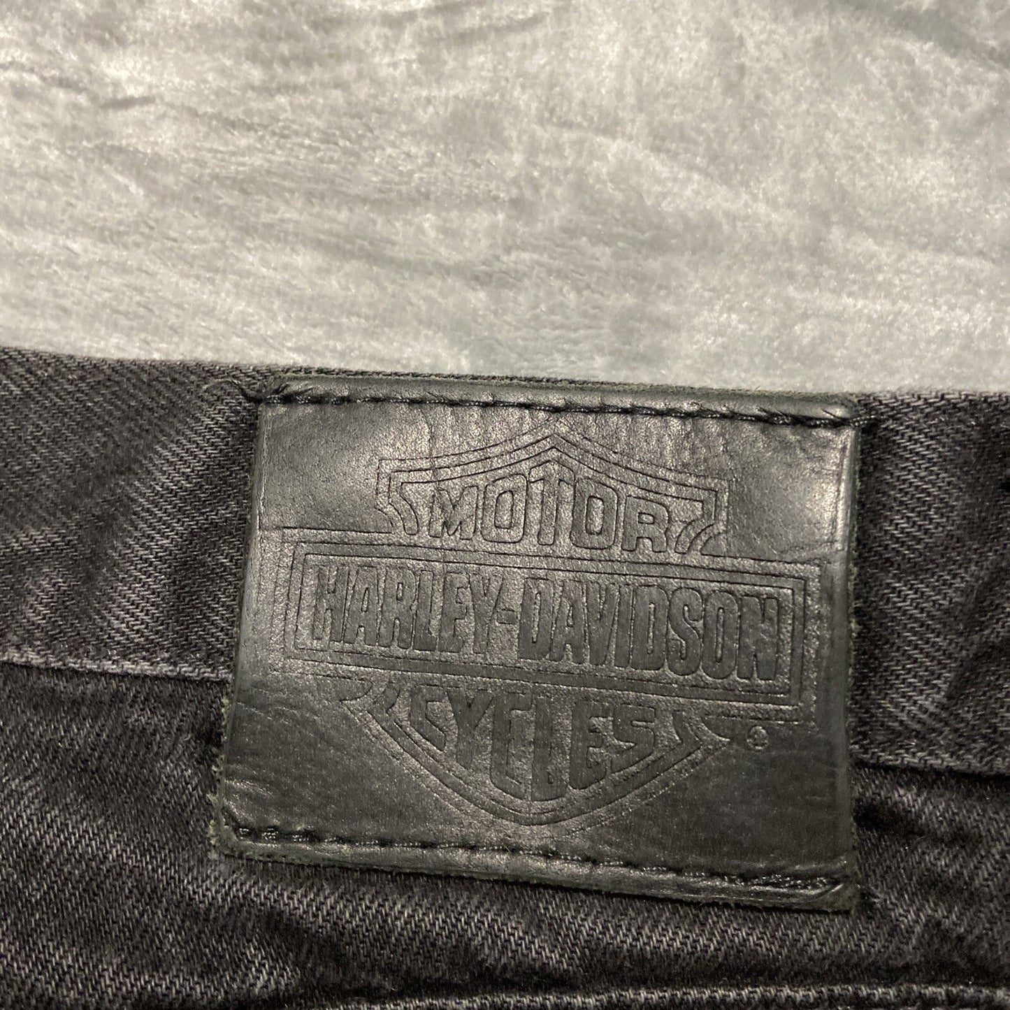 Harley Davidson Cut Off Jean Shorts Women's Size 10 Black Denim
