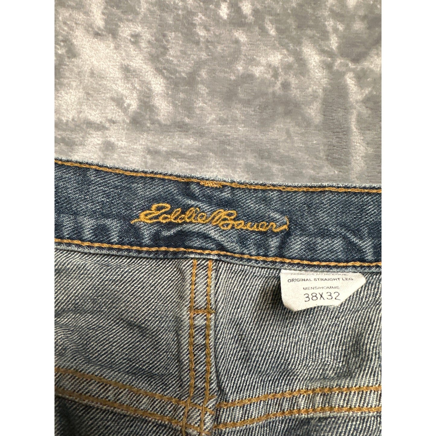 Eddie Bauer Straight Jeans Men's Size 38x32 Blue Denim