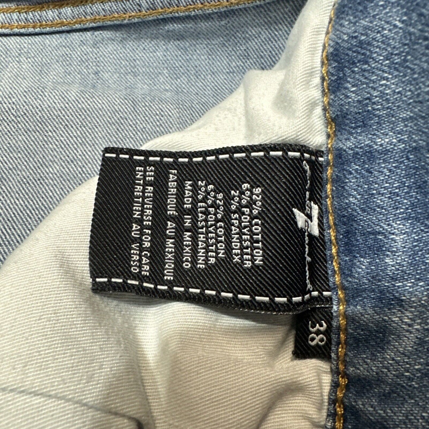 Lot of 7 For All Mankind Luxe Performance Slimmy Jeans Mens 38x28 Light Blue