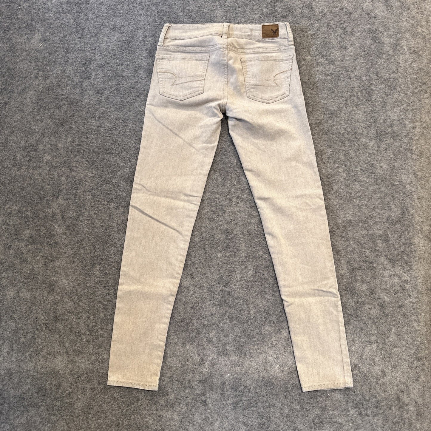 American Eagle Stretch Women's Jegging Size 00 Beige Light Wash Denim