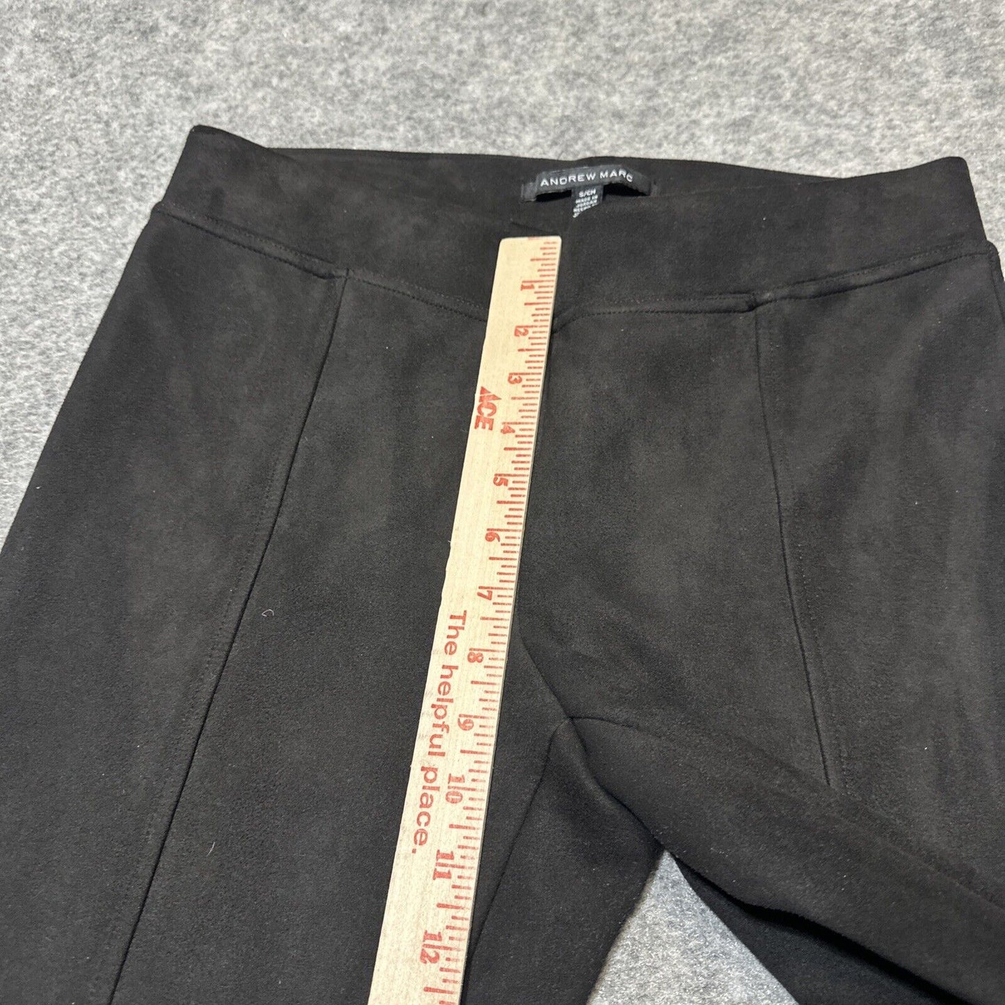 Andrew Marc Women's Velvet Leggings Size S Black