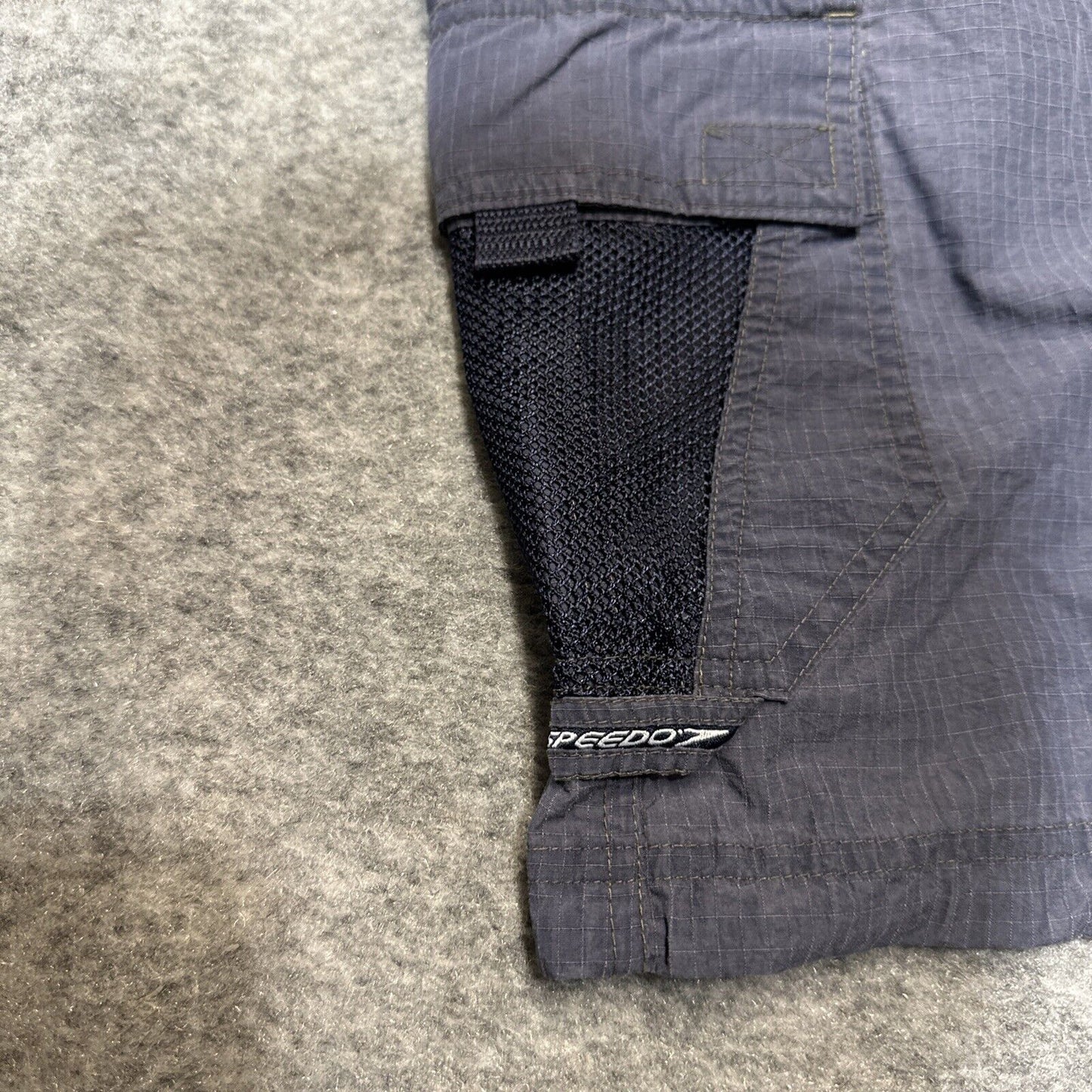 Speedo Men's Lined Swim Shorts Size L Gray Light Wash Shorts