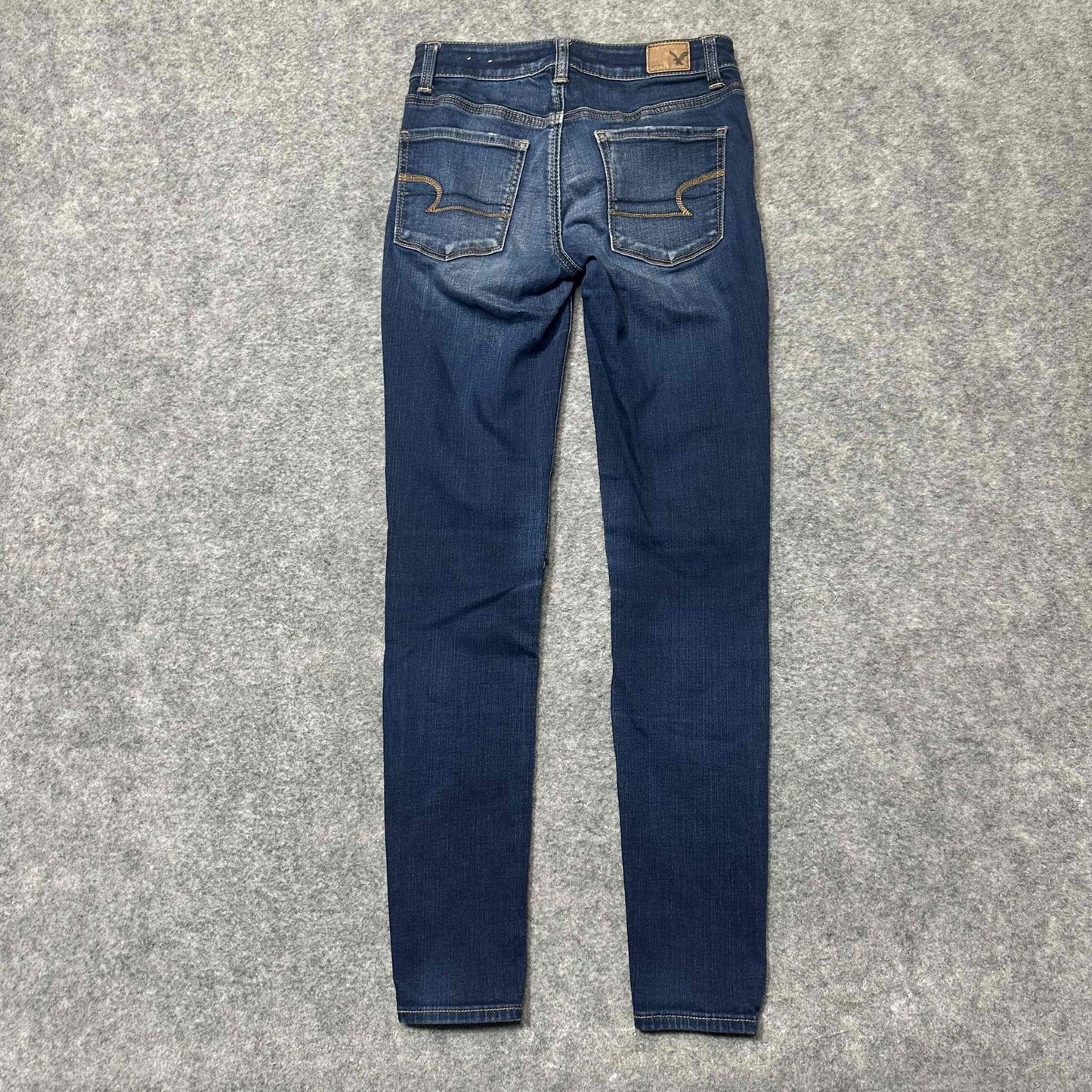 American Eagle Women's Distressed Super Stretch Hi Rise Jegging Size 0R Blue