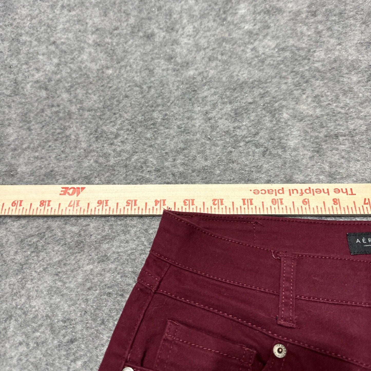 Aero Aeropostale High Waisted Shorty Women's Cut-Off Jean Shorts Size 6 Red