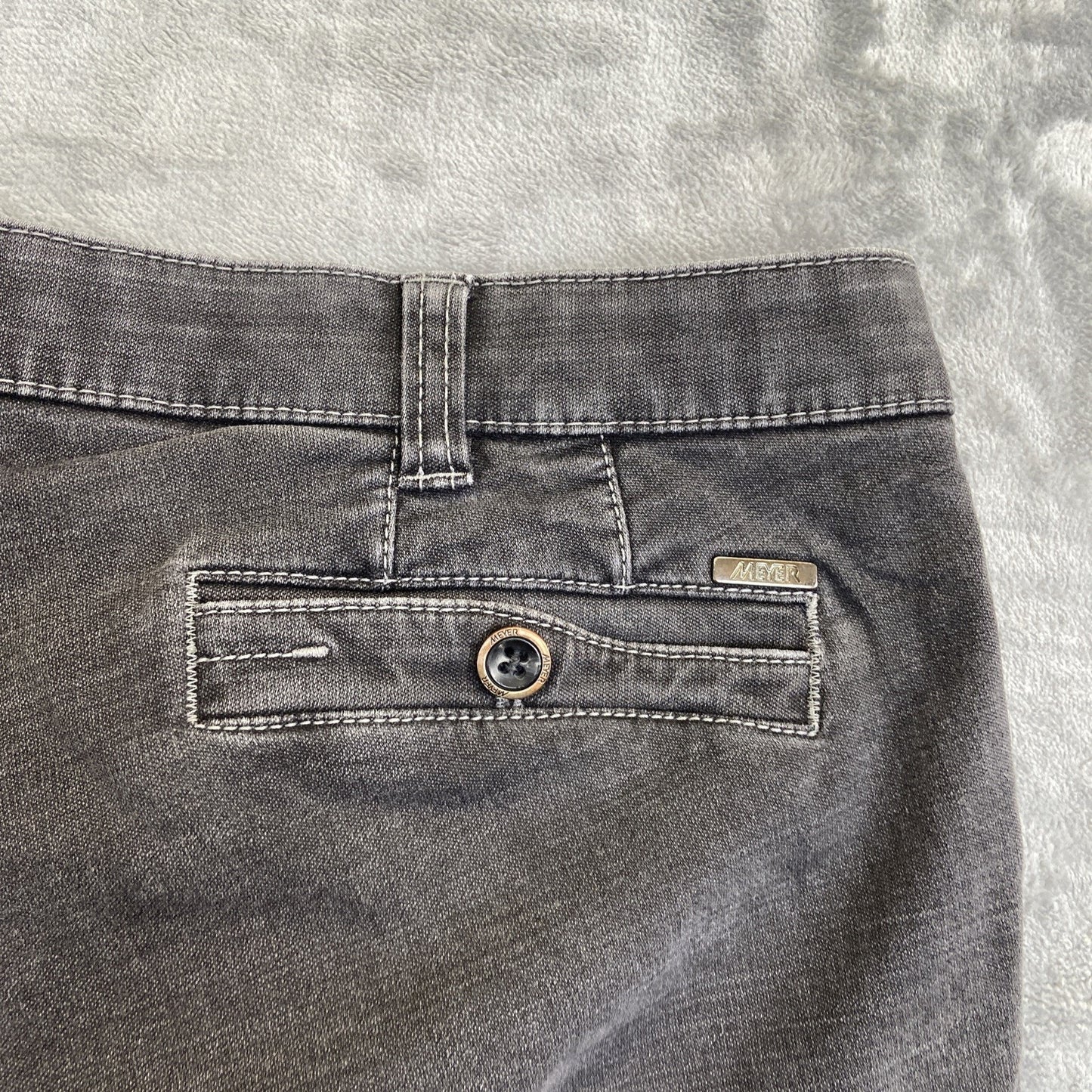New Meyer Modern Comfort Straight Jeans Men's Size 36x29 Dark Gray Denim