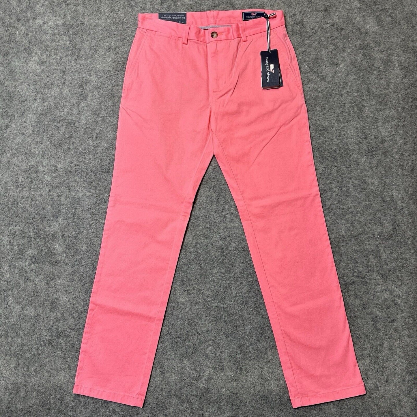 New Vineyard Vines Breaker Pant Men's Size 30x30 Pink Papaya Passion Chinos