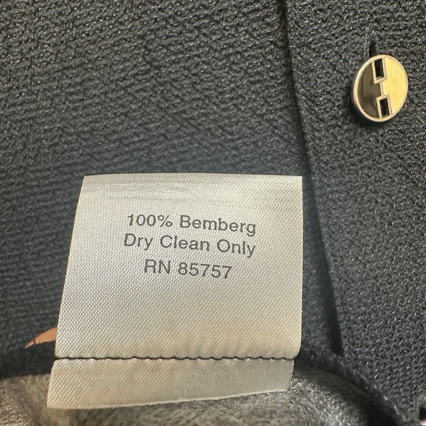 Vintage Stubbs Collection Bemberg Textured Camp Collar Shirt Men's Size L Black