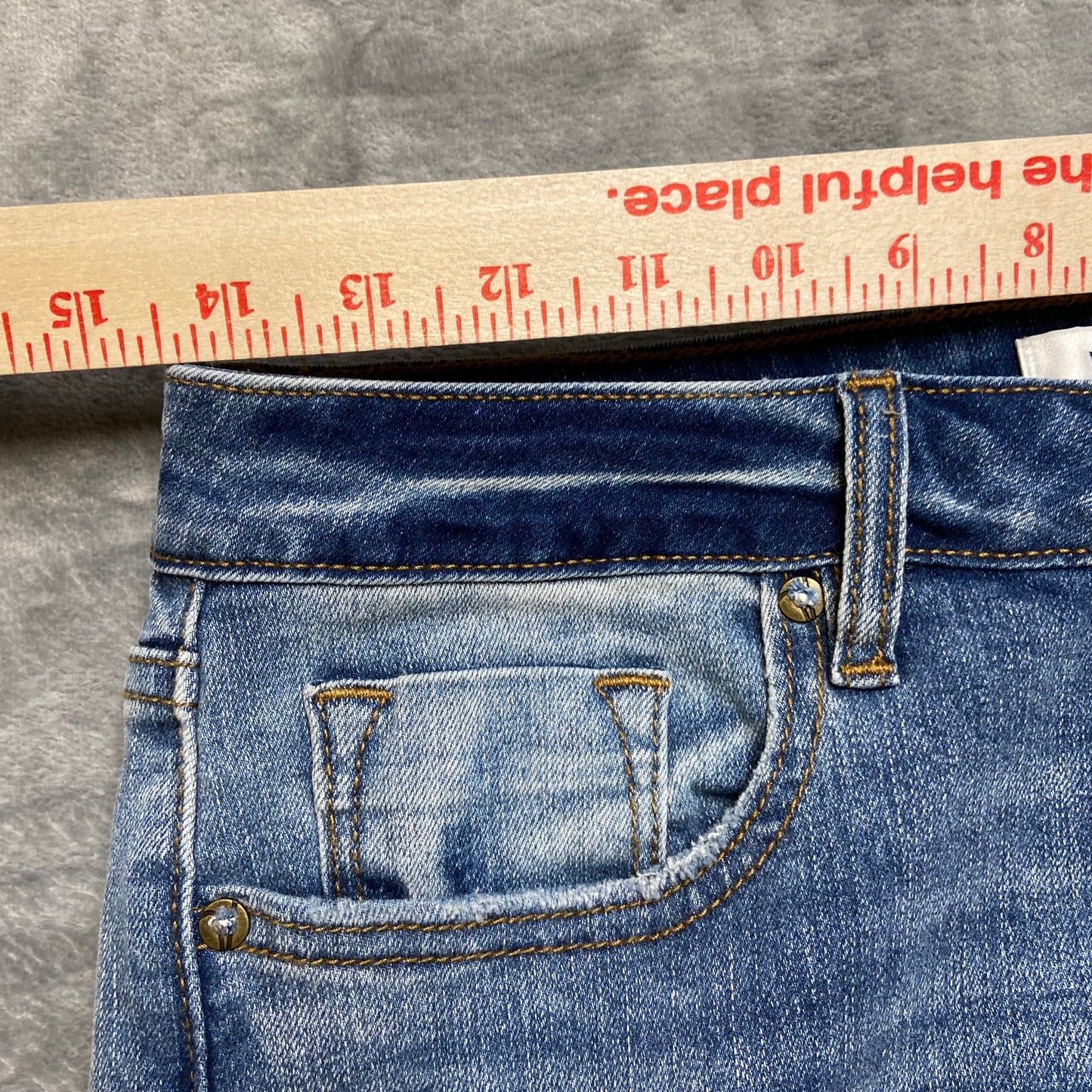 Vigoss Stevie Crop Straight Jeans Women's Size 28 Blue Faded Denim