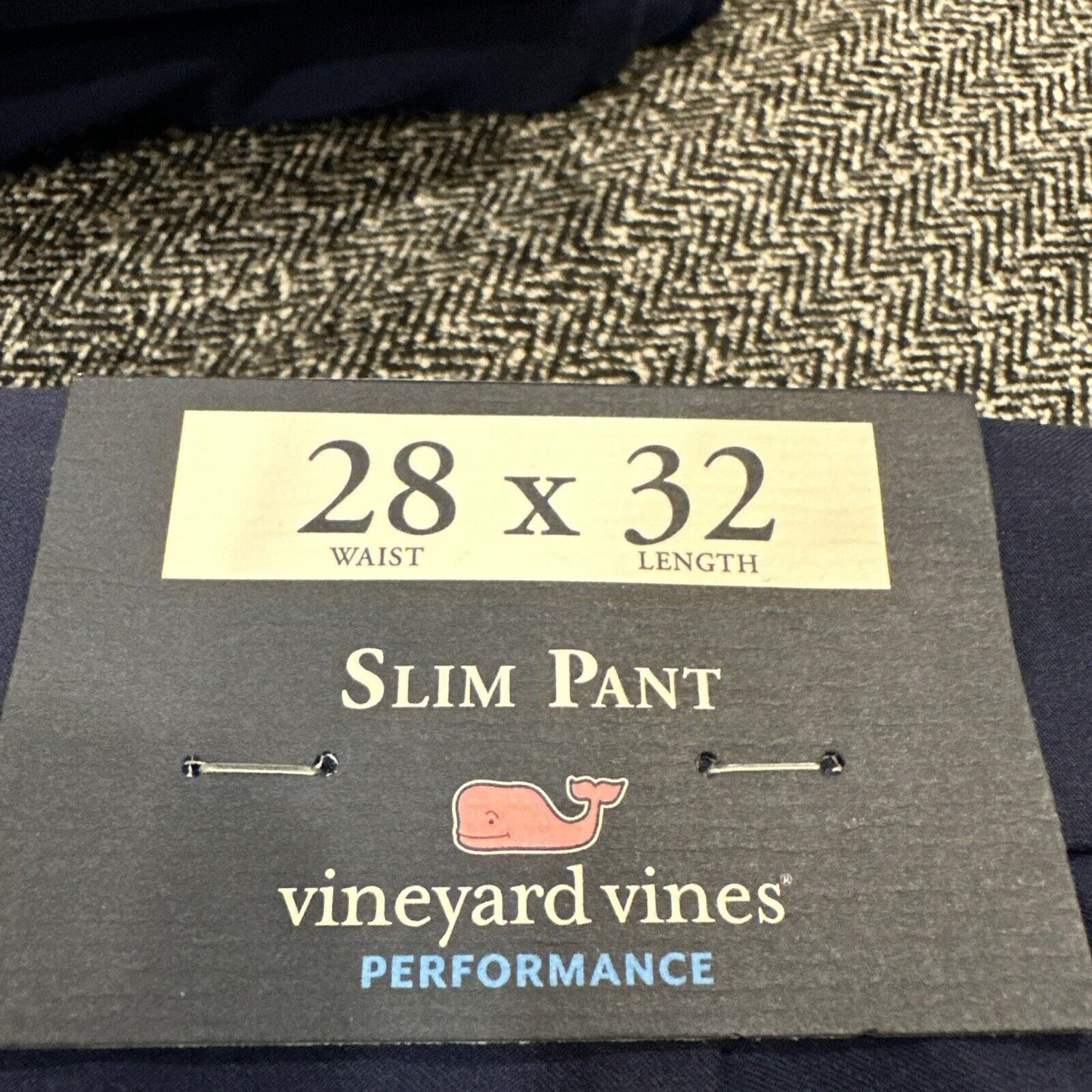 New Vineyard Vines Performance Slim Fit Chino Mens Size 28x32 Deep Bay Dark Blue