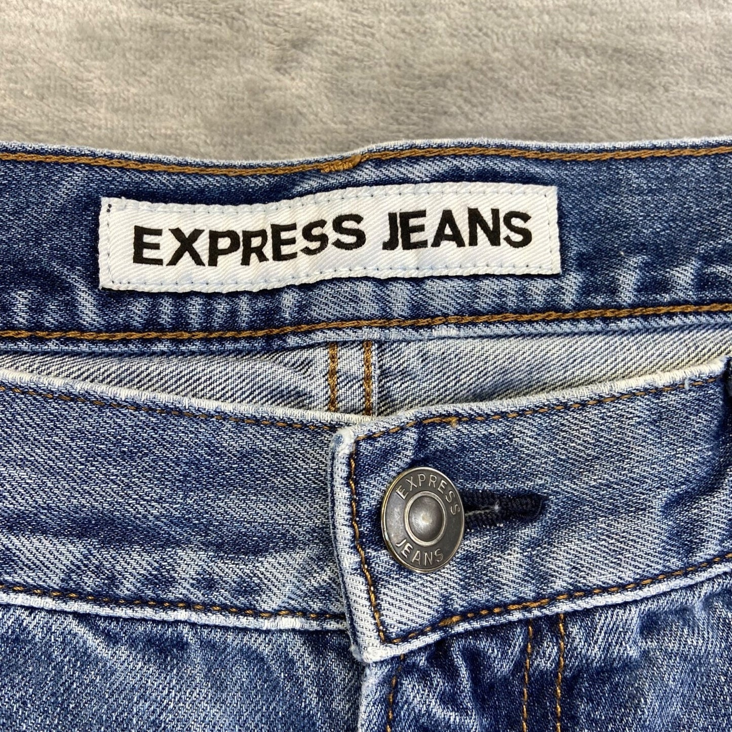 Express Men's Rocco Slim Fit Straight Jeans 34x32 Blue
