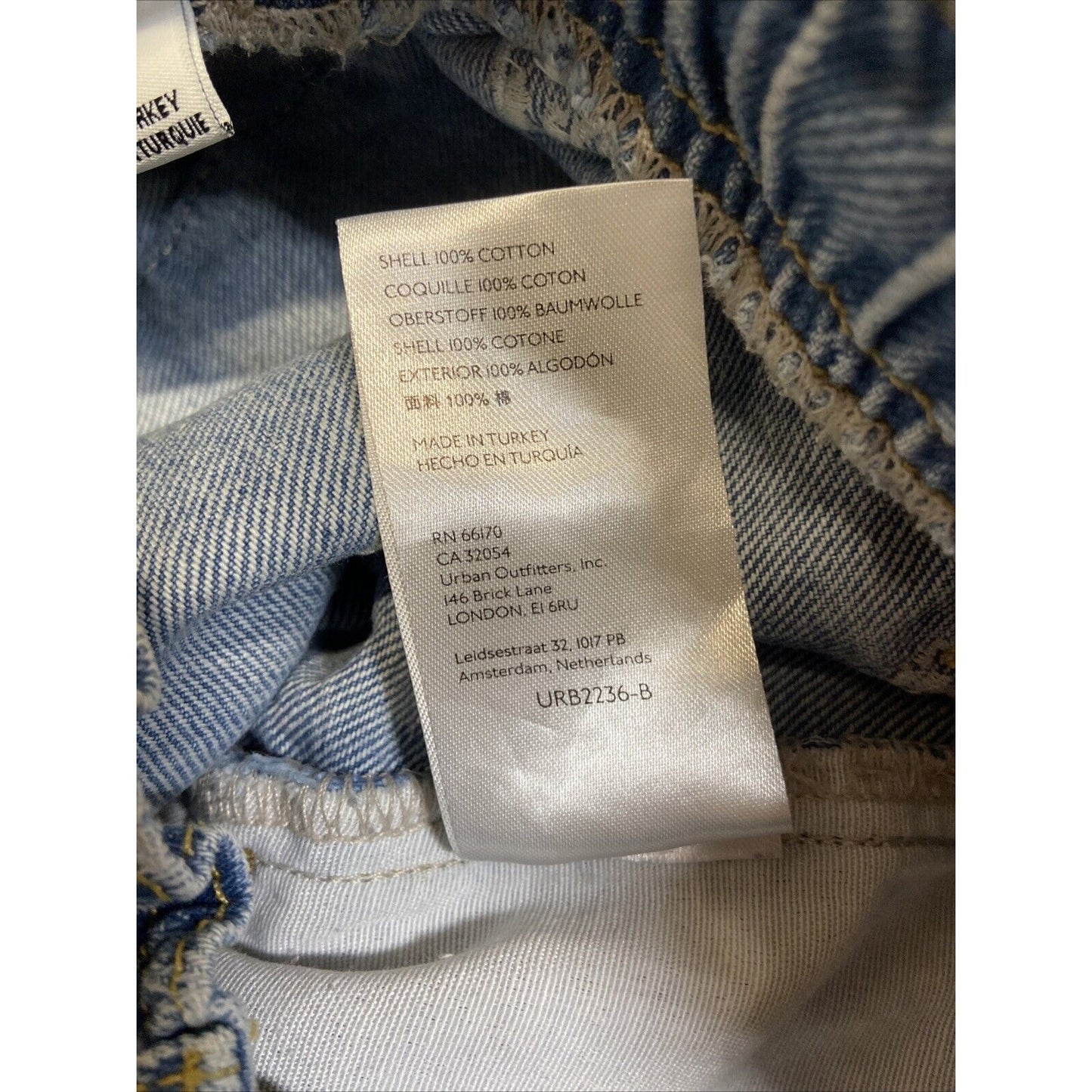 BDG Urban Outfitters Elastic Waist Pull On Straight Jeans Women's Size S Blue