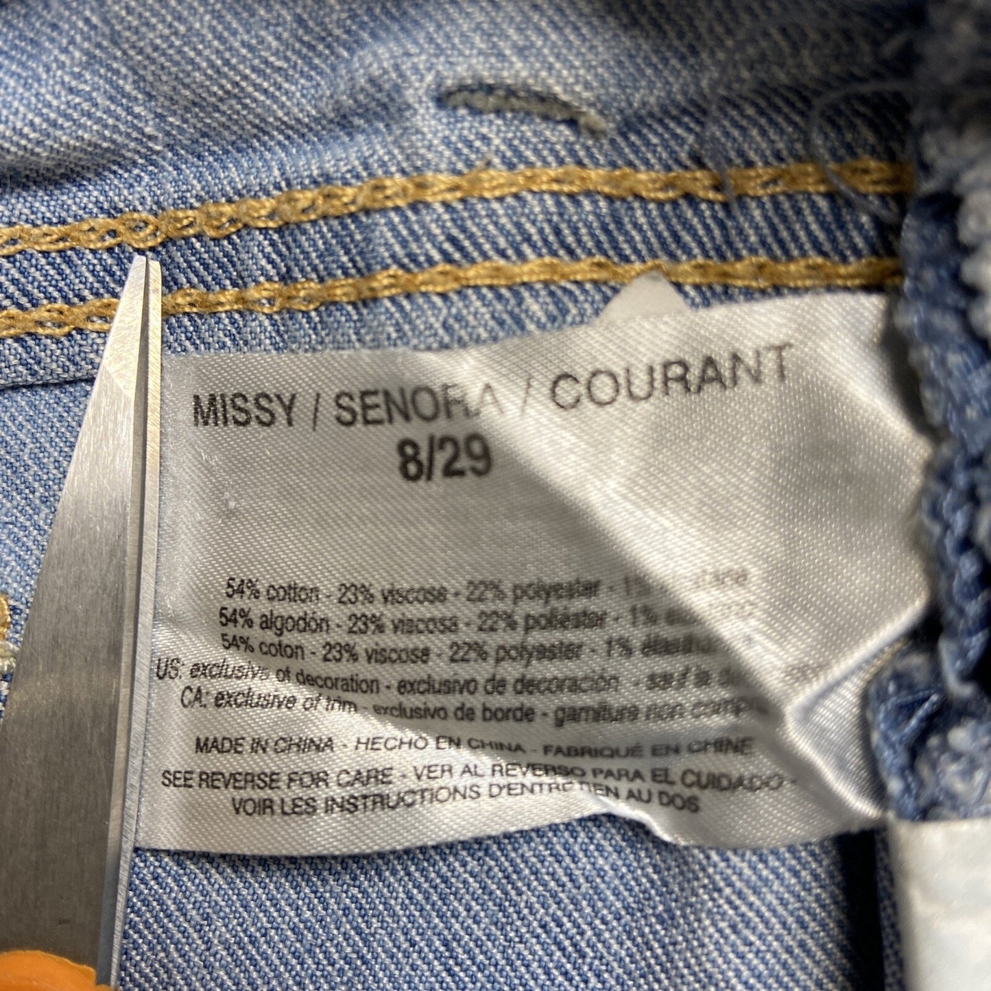 Vintage America Blues Skinny Jeans Women’s Size 8/29 Light Blue Denim