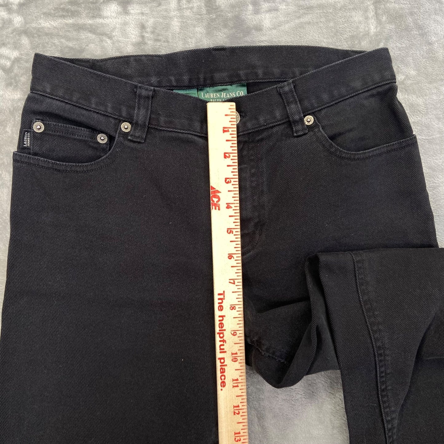 Vintage Lauren Ralph Lauren Jeans Women's Straight Jeans Size 4 Black Denim