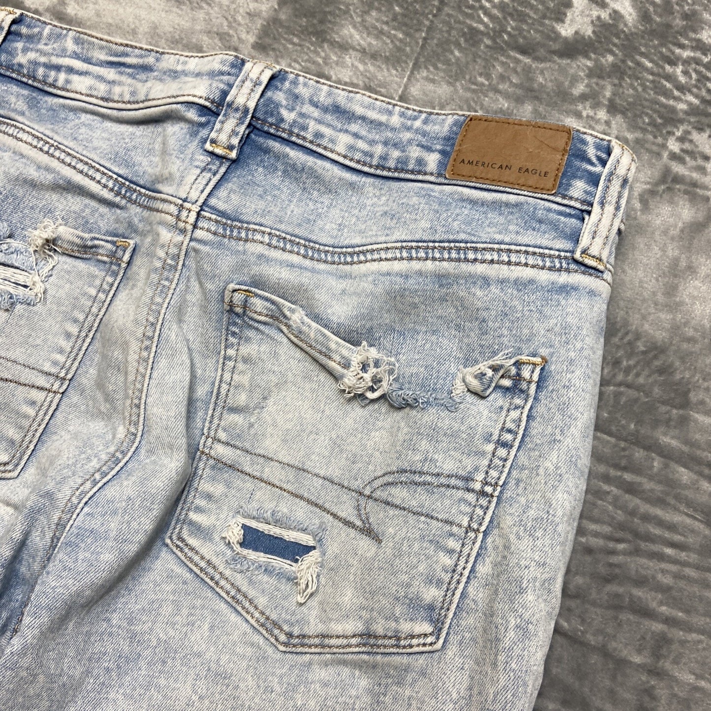 American Eagle Next Level Stretch Distressed Super Hi Rise Jegging Womens 2S