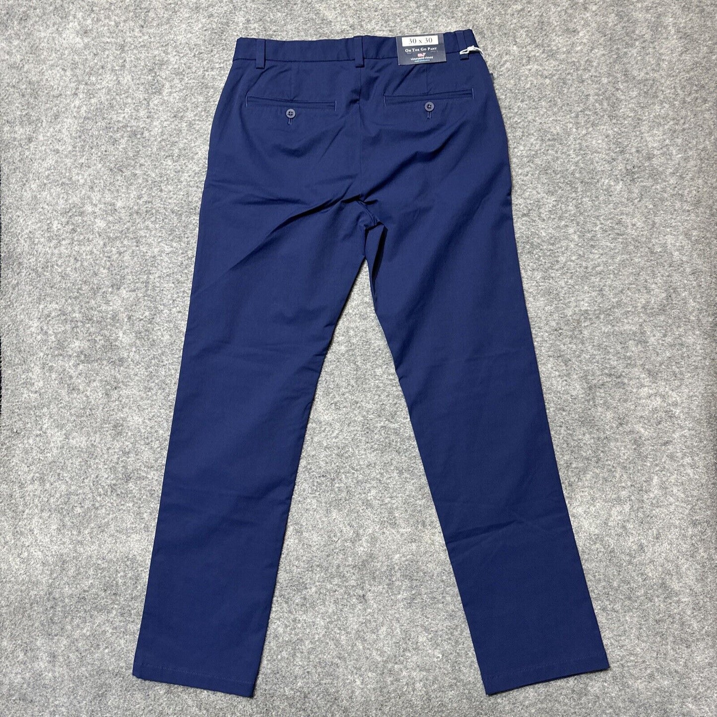 New Vineyard Vines OTG On The Go Pant Men's Size 30x30 Deep Bay Dark Blue Chinos