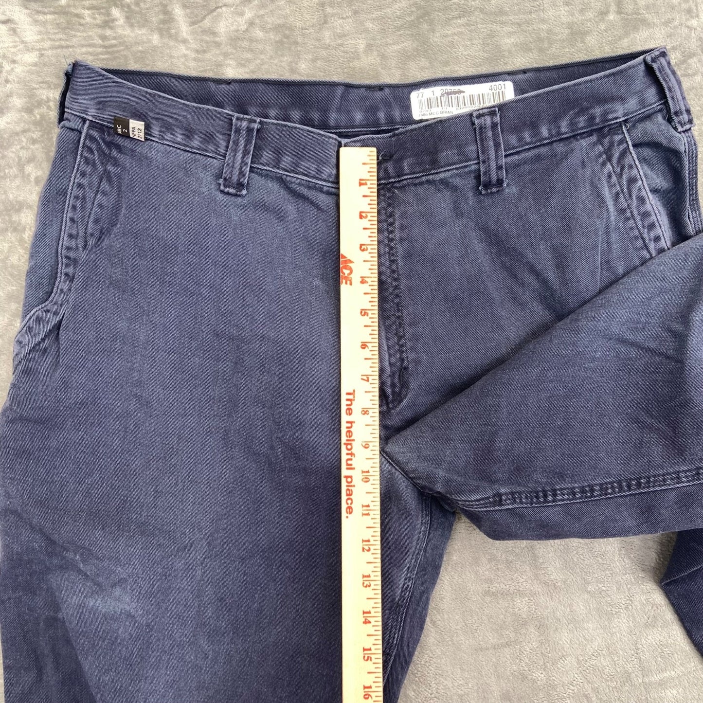 Carhartt FR Men's Straight Pants 36x28 Dark Blue Flame Resistant