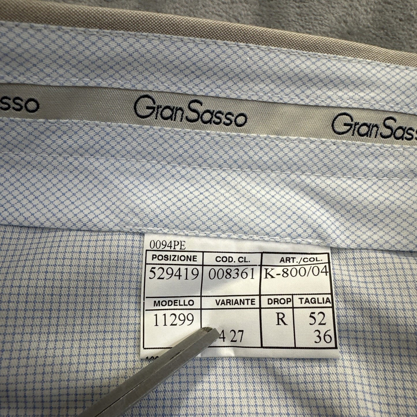 Gran Sasso Casual Pants Chino Pants Men's Size 36 Beige Cream
