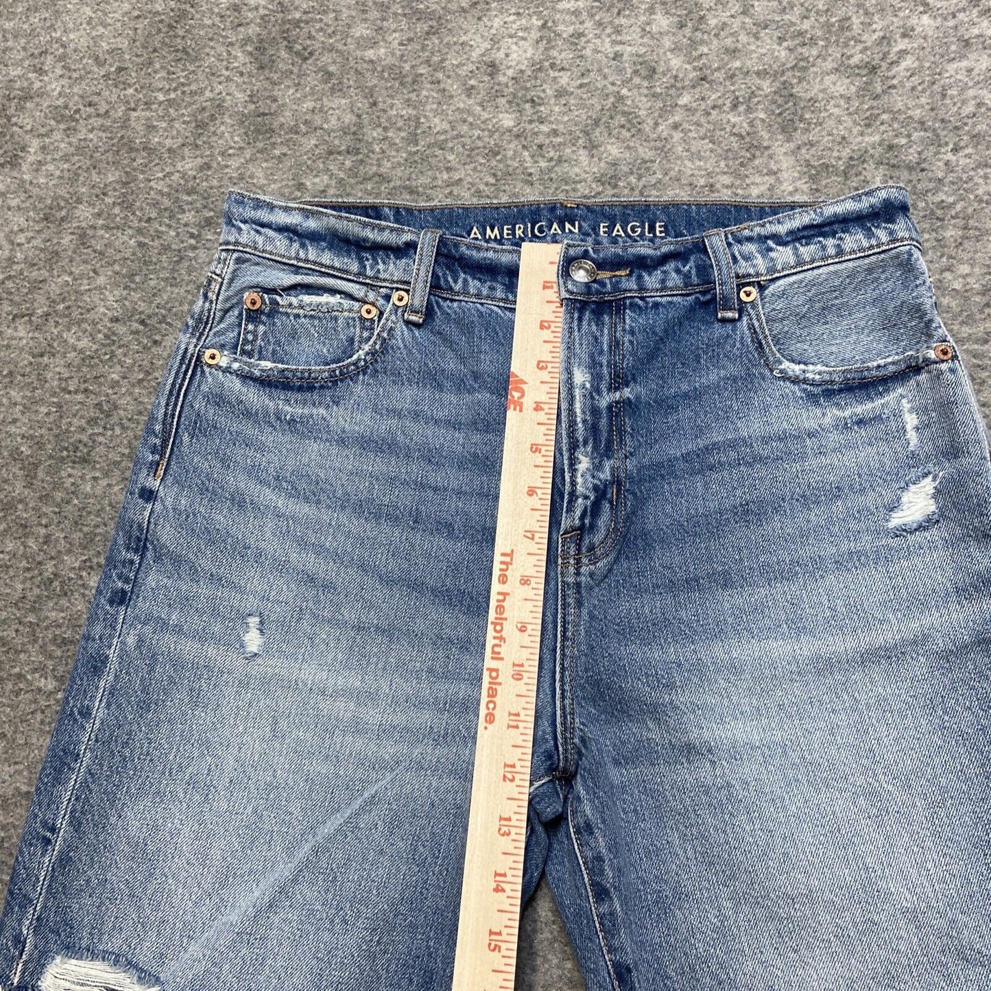 American Eagle Skater Short Women's Size 14 Blue Light Wash Denim