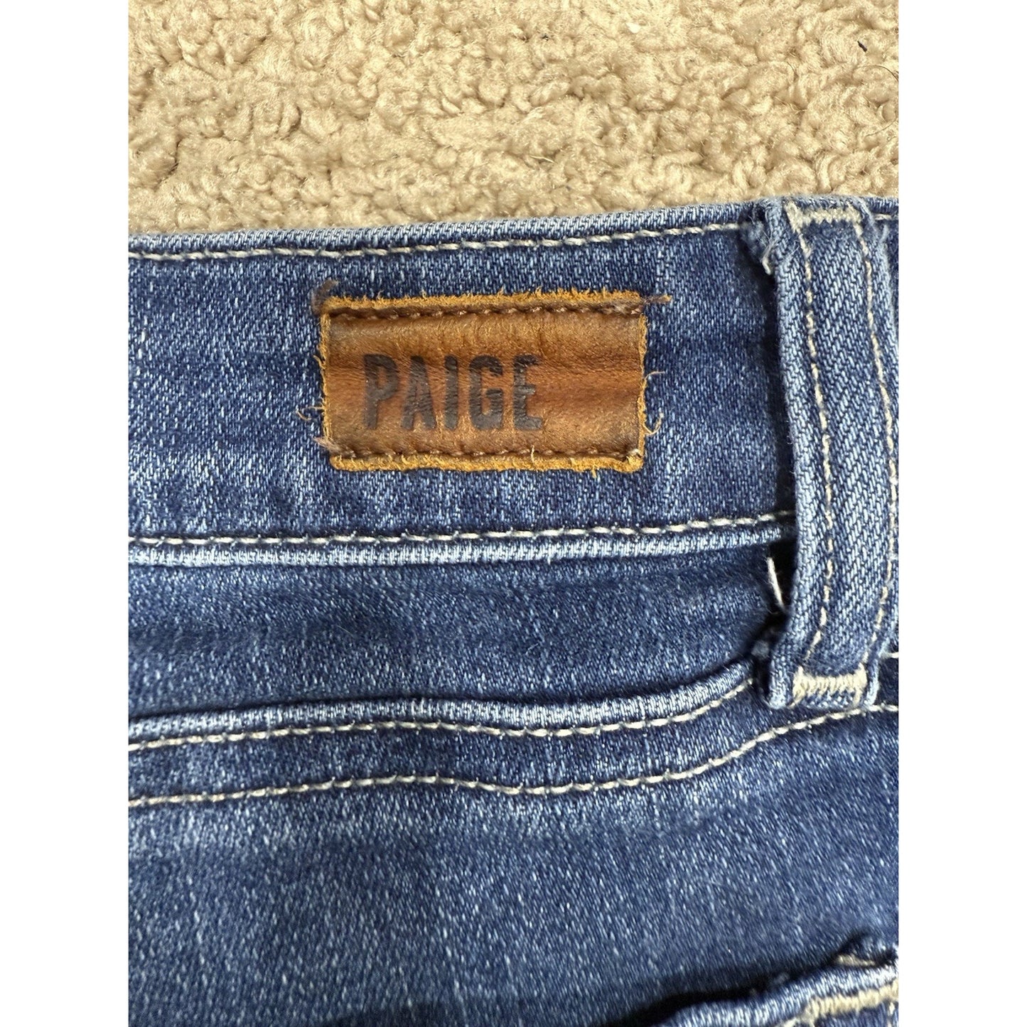 Paige Jeans Blue Denim Verdugo Ankle Skinny Dark Wash Stretch Modern Womens 29