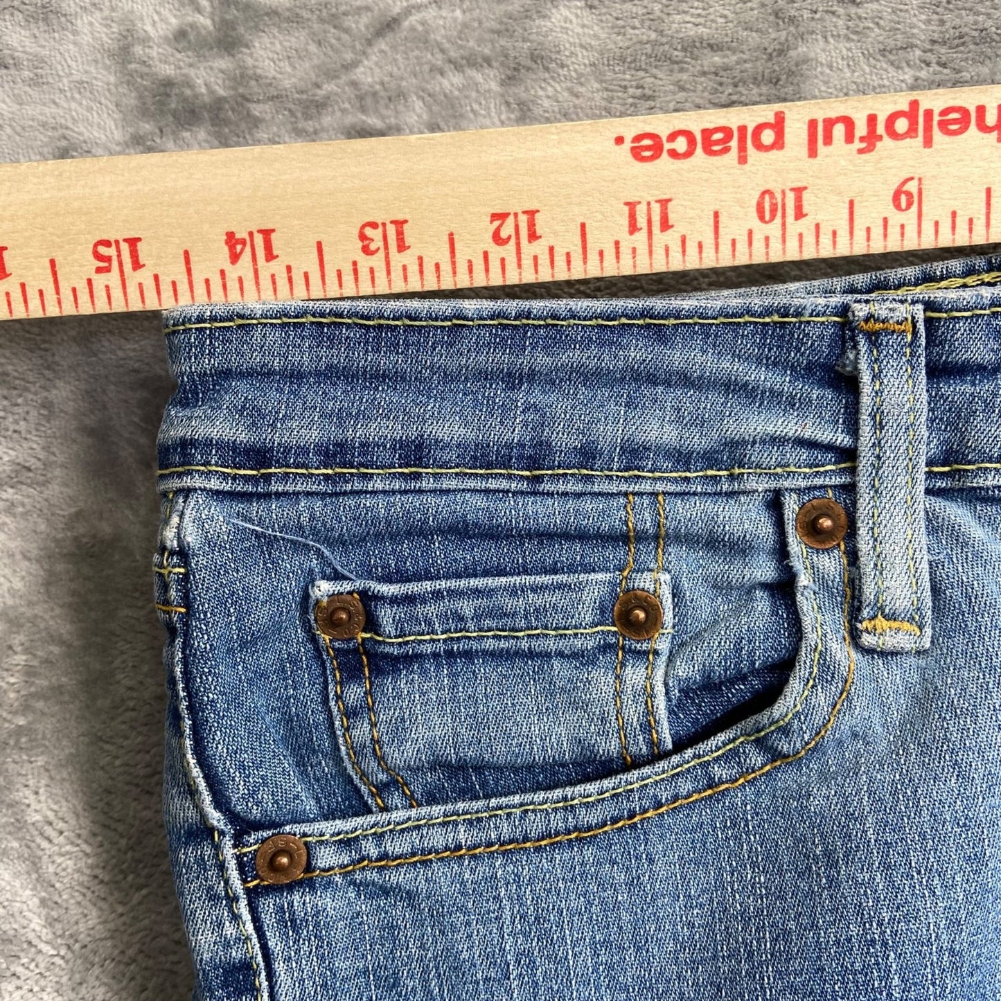 Levi's 519 Flare Jeans Women's Size 7L Blue Denim Cotton Blend