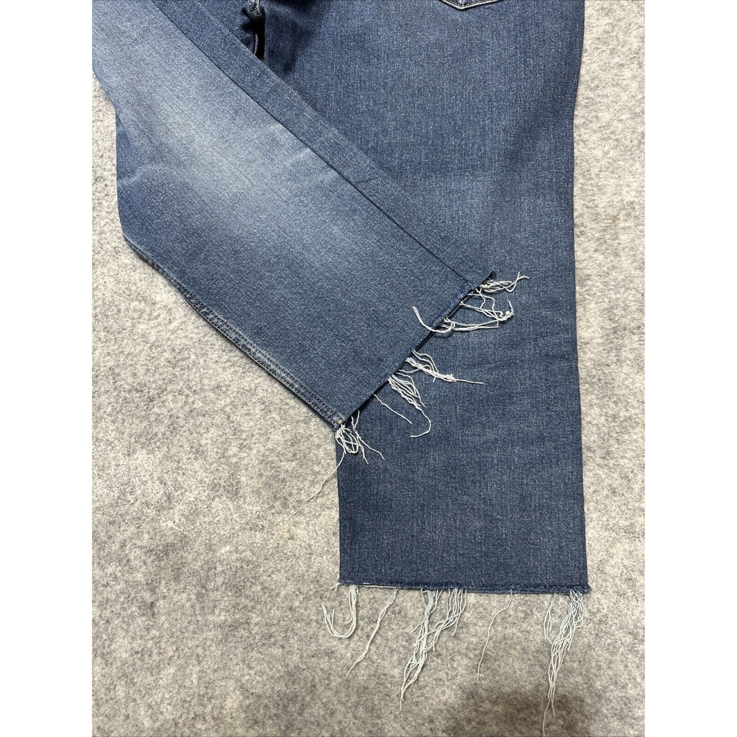 Levi's 505 Regular Fit Men's Cropped Jeans Size 36x32 Blue Dark Wash Denim