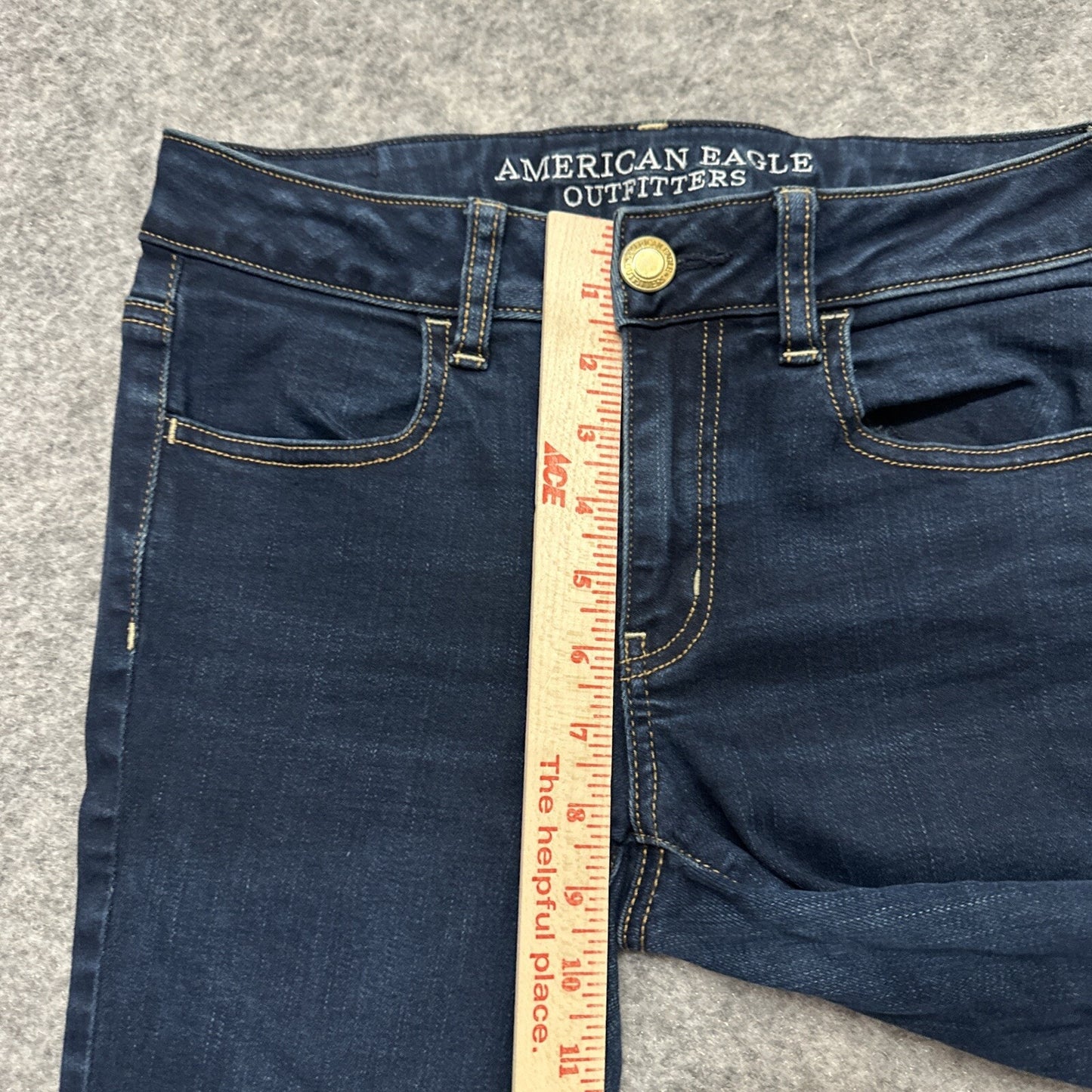 American Eagle Super Stretch Jegging Women's Jeans Size 4R Blue Dark Wash Denim