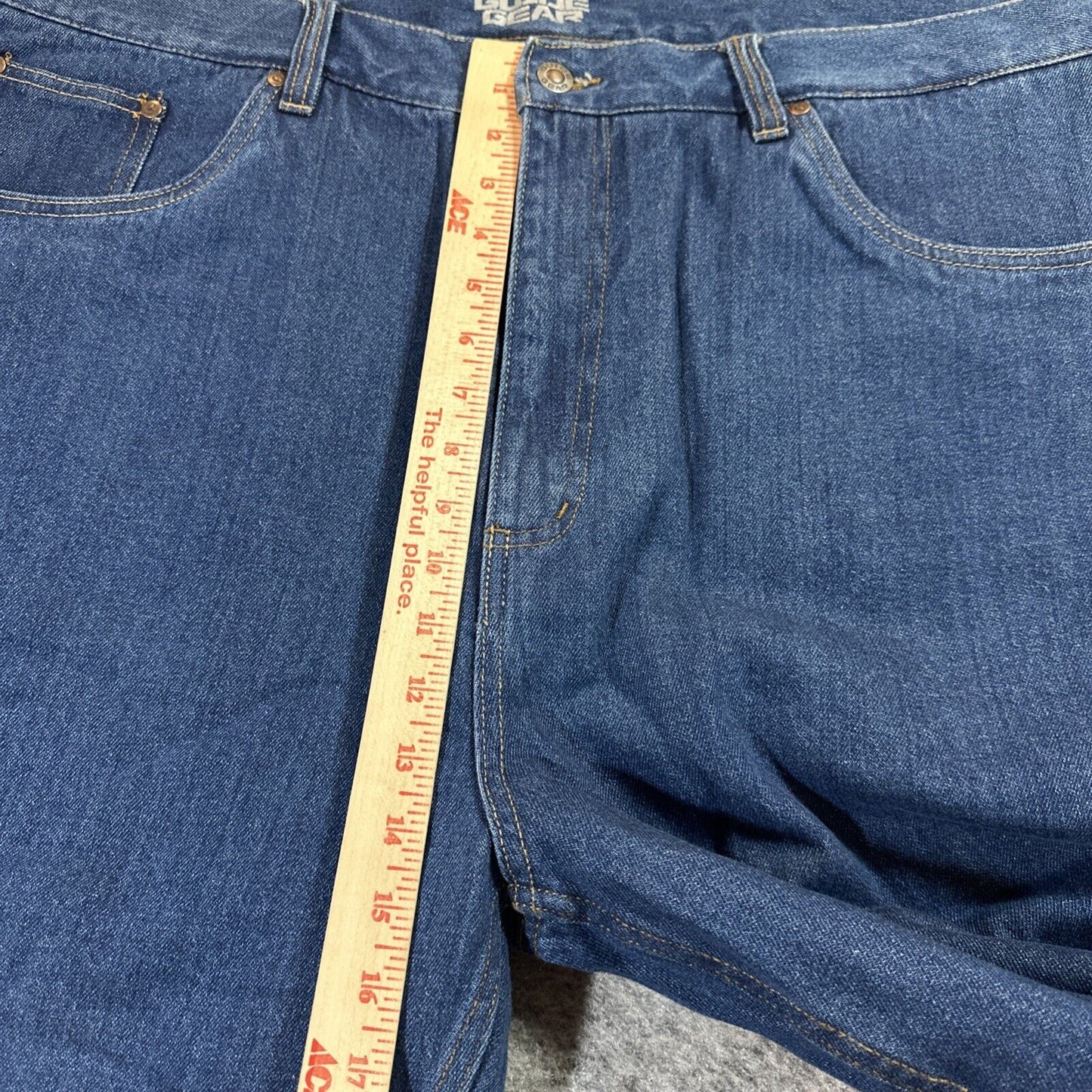 New Guide Gear Fleece Lined Straight Jeans Men's Size 44x30 Dark Blue Denim